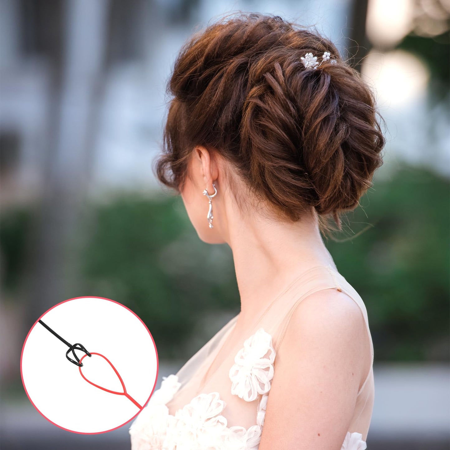 12 PCS Hair Pull Through Tool Topsy Tail Hair Loop Tool Hairs Styling Accessories, French Braid Loop in Large and Small for Women 6 Colors