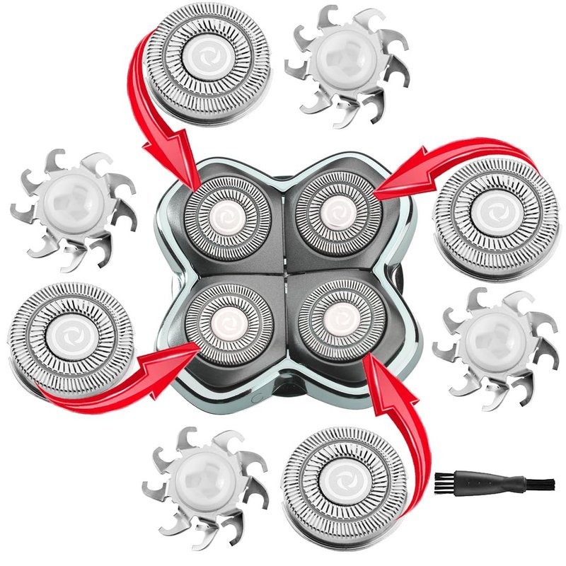 MAWAER 3pcs Head Shaver Replacement Blades for Skull Shaver Pitbull Forte 3 Head Baron 3 Head Pitbull Butterfly Kiss and Palm Shaver