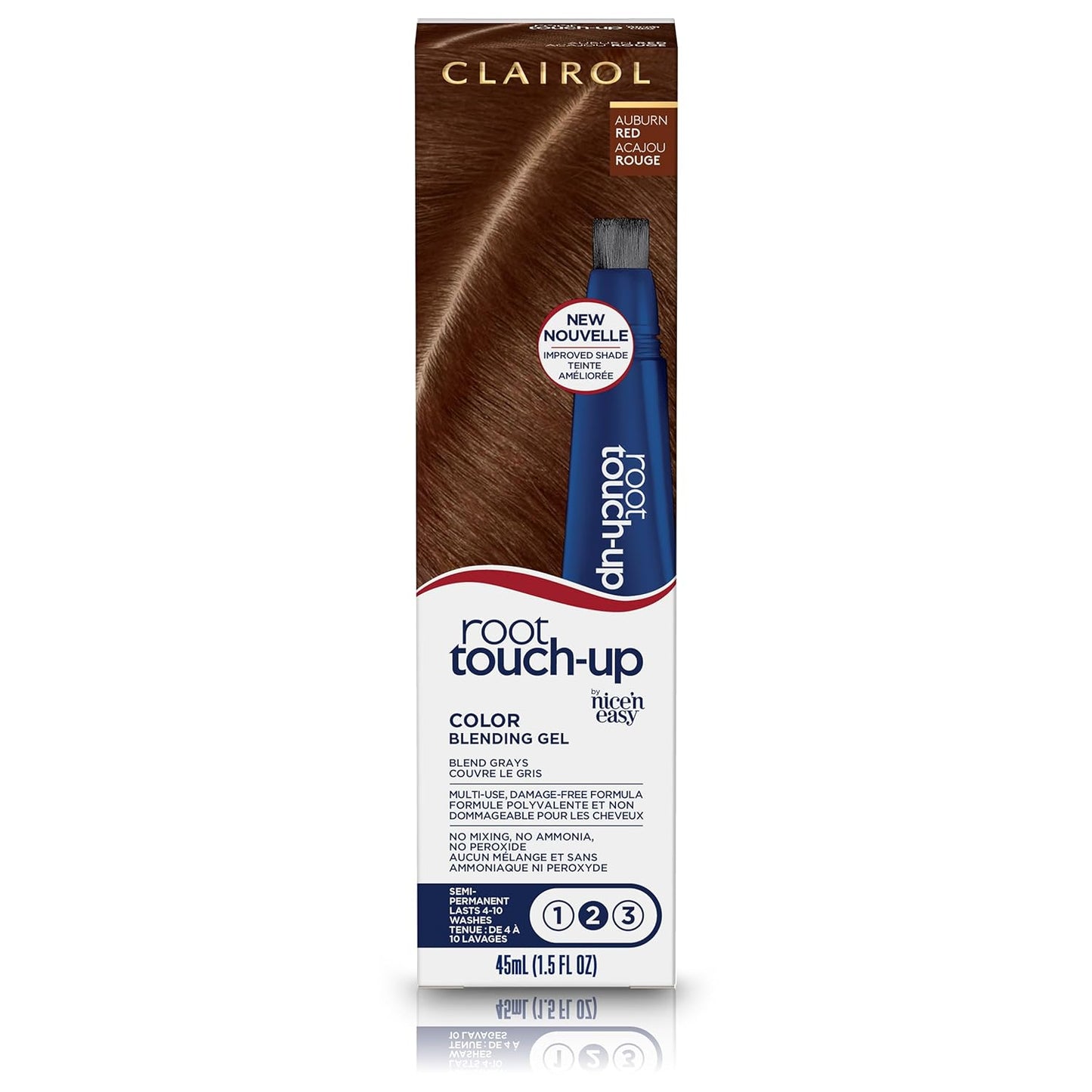 Clairol Root Touch-Up Hair Color Gel - Semi-Permanent Black | Blends Gray Hair | 2 oz