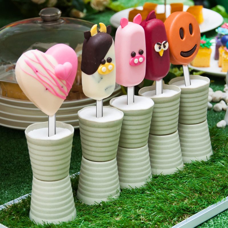 Romooa 30 Pieces Acrylic Sticks Reusable Cakesicle Cake Pop Mold Mirror Ice Pop Sticks Ice Cream Cakesicle Mold for Home Cake Candy Gifts Party Craft