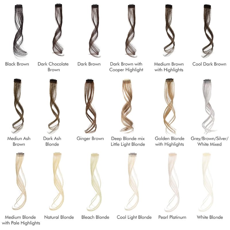Long Side Air Bangs - Wavy Curly Clip-In Curtain Bangs for Women | 2 PCS Set - Black Brown