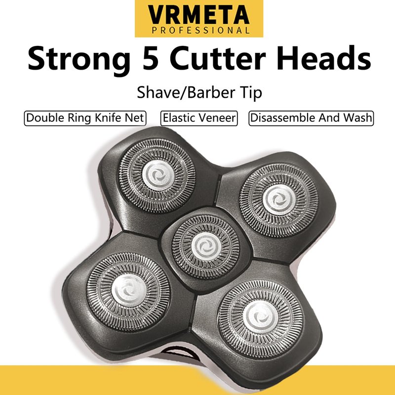 VRMETA New Upgrade Head Shaver Replacement Heads for Skull Shaver Pitbull Platinum Pro Butterfly Kiss, and Palm Hypo-Allergenic Electric Razor