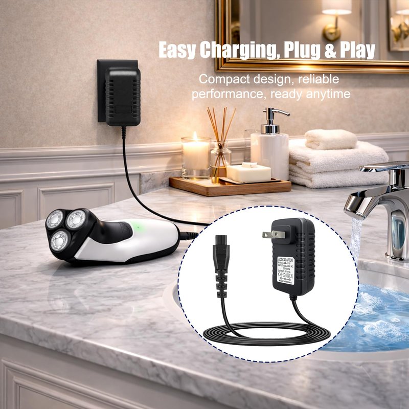 Replacement Charger for Remington Shaver HC4250 HC5870 HC5950 PF7500 PF7600 PG6170 PG6171 PG6250 PG6255 XR1330 XR1340 XR1370 XR1400 XR1430 XF8550 XF8700,5V Trimmer Charging Cord for Remington Razor