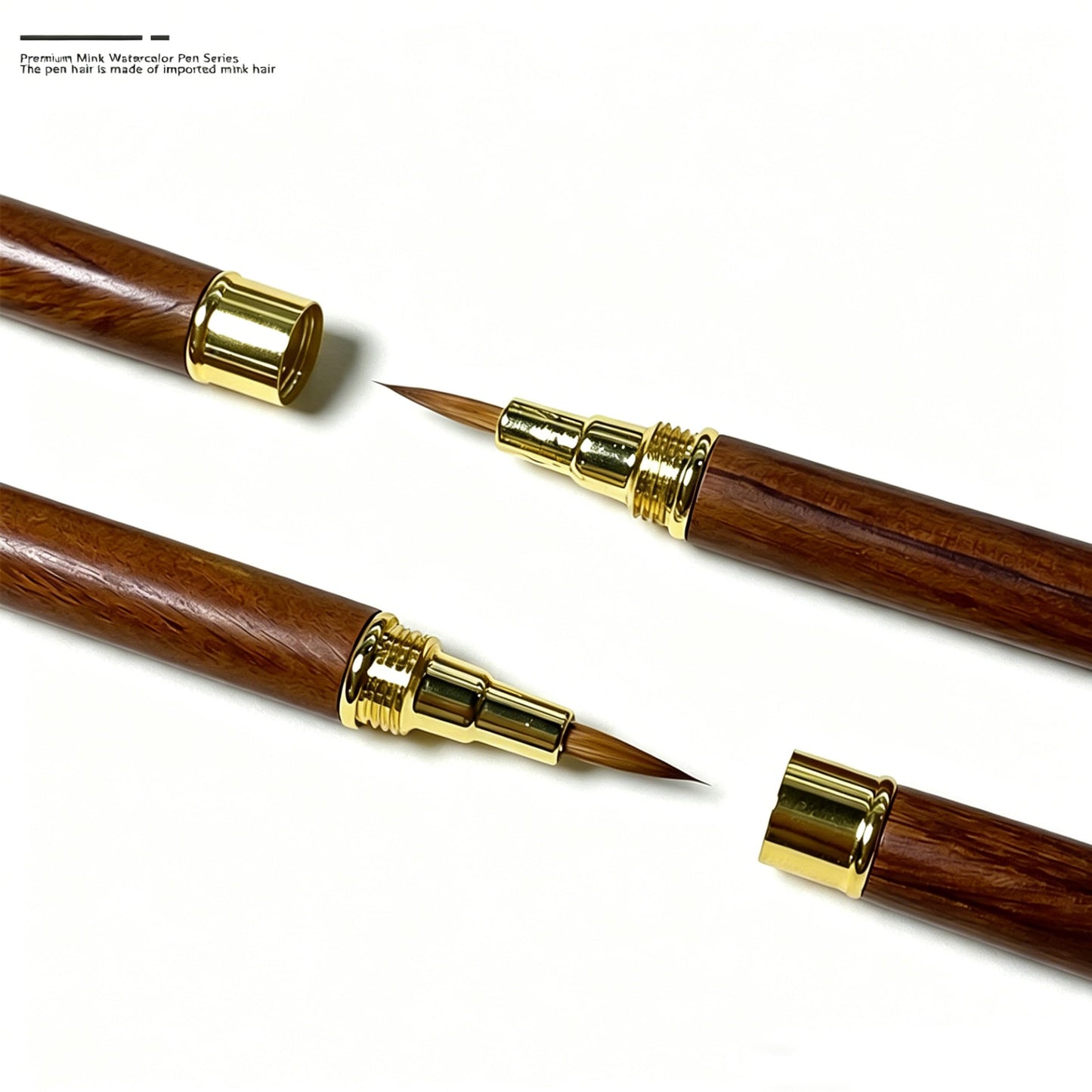 Calyuna Kolinsky Nail Art Brush, Wooden Handle, Soft Bristles for Flower Drawing, Gel Polish, Acrylic Nail Art