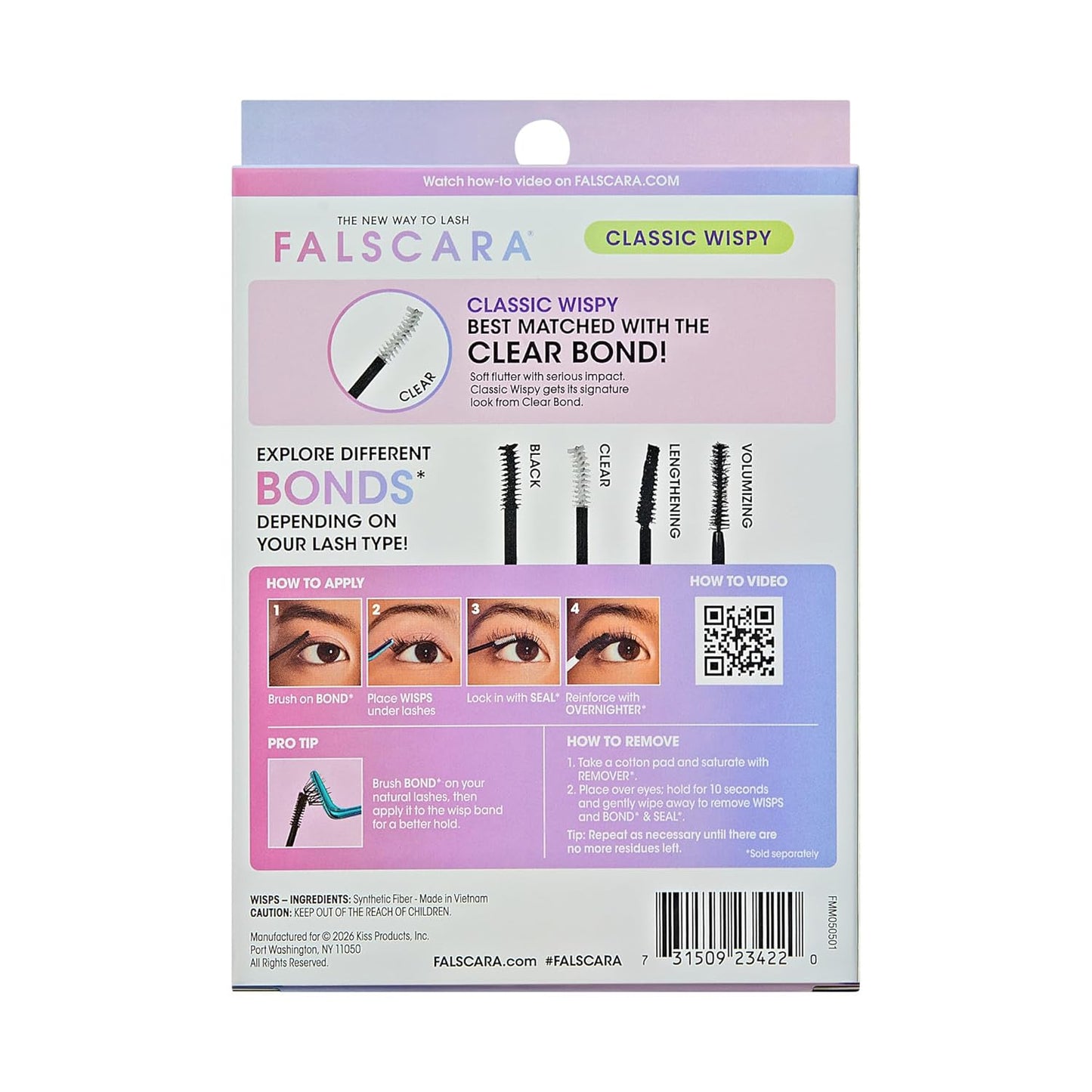 False Eyelashes - Classic Wispy Lash Clusters, 8mm-16mm | 50 Reusable & Contact Lens Friendly Wisps