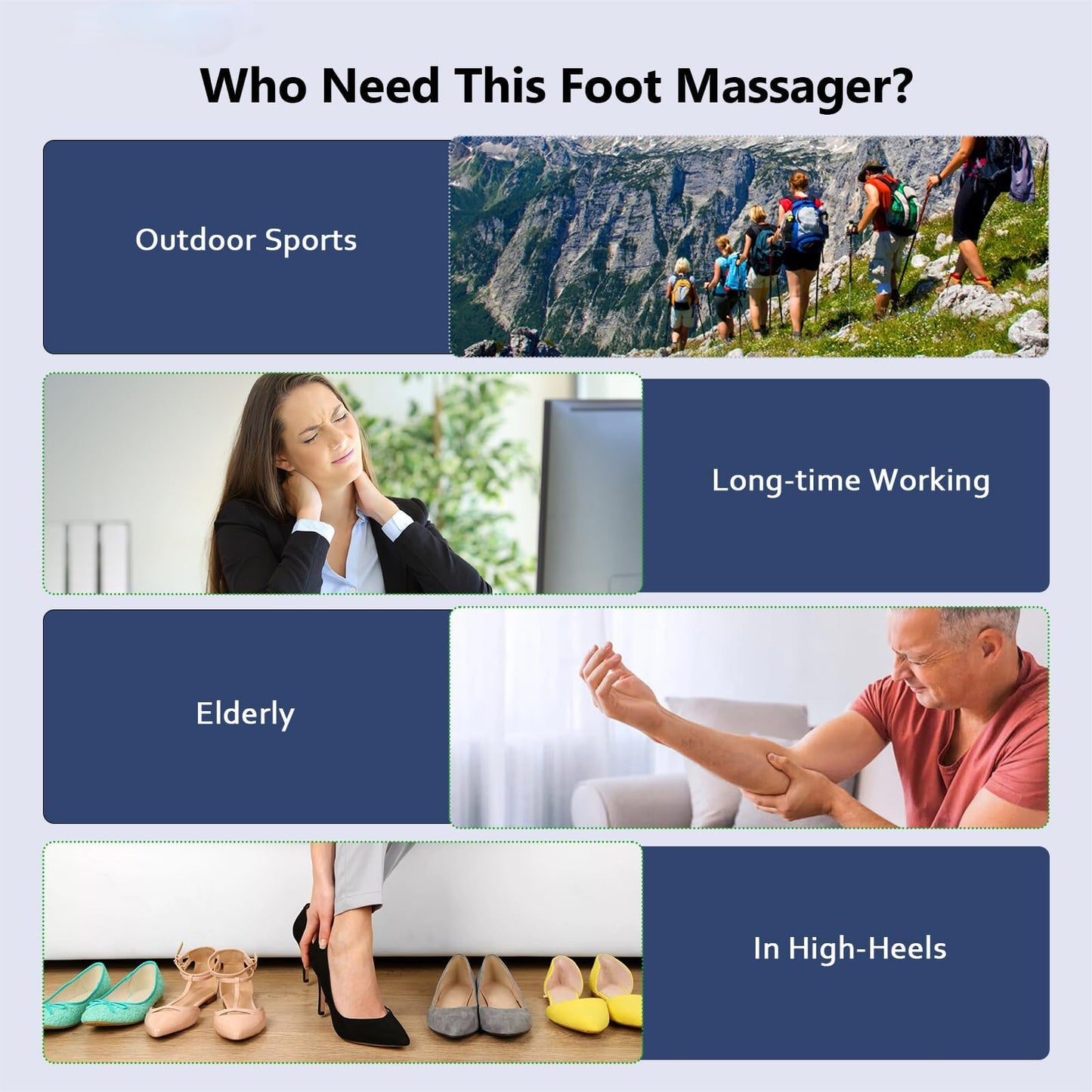 EMS Foot Massager Mat, Portable Foot Massager with Remote Control, Suitable for Both Men and Women, with 8 Modes and 19 Intensity Levels