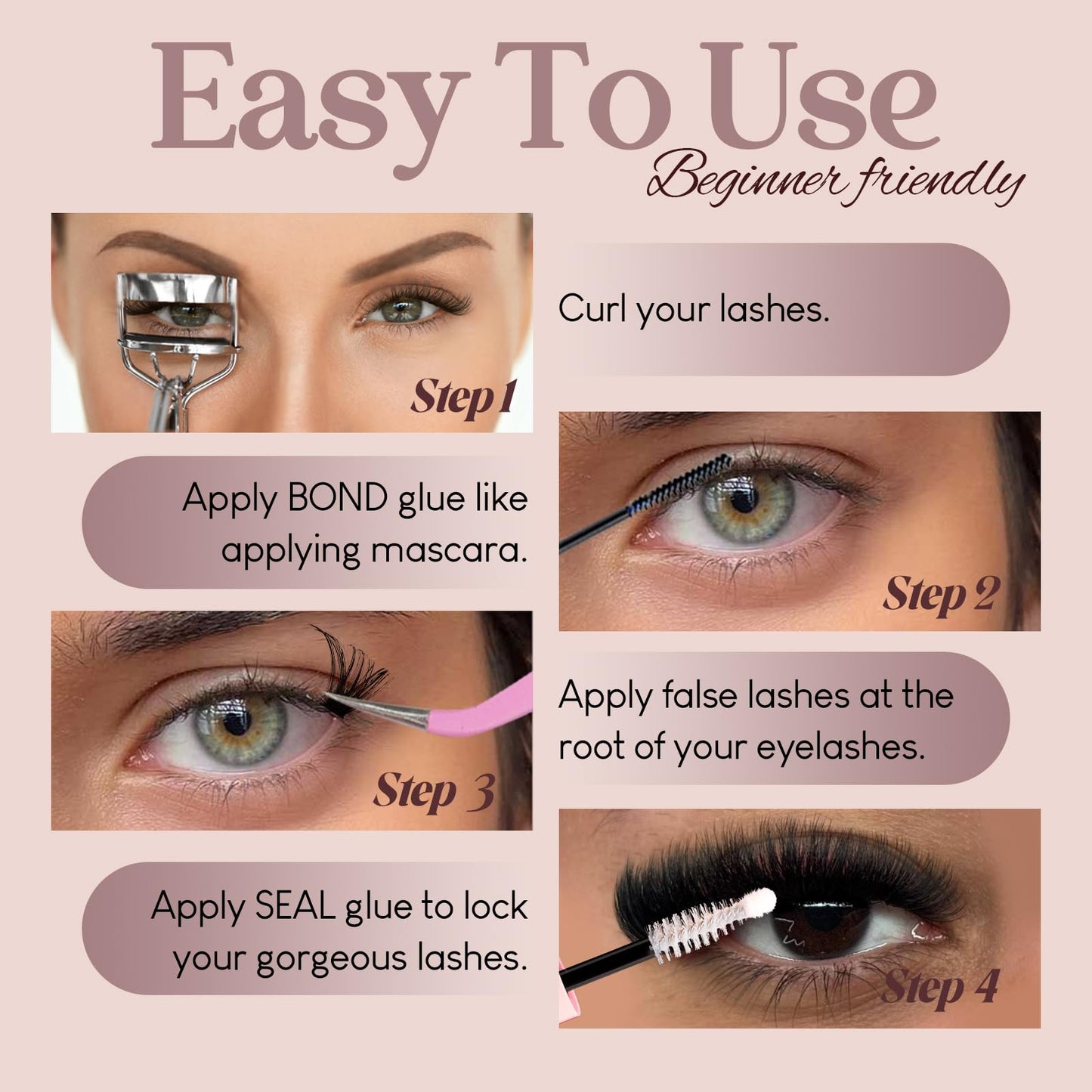 Azenlo Wispy Lash Clusters 30D+40D+60D+80D- 4 Styles 10-16mm DIY Eyelash Extensions, Natural Look Lightweight, Beginner Friendly Reusable 456pcs Individual Lashes for Everyday & Party Use