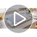 Dunzoom 100 Pcs Chinoiserie Blue Floral Place Cards - Elegant Table Setting