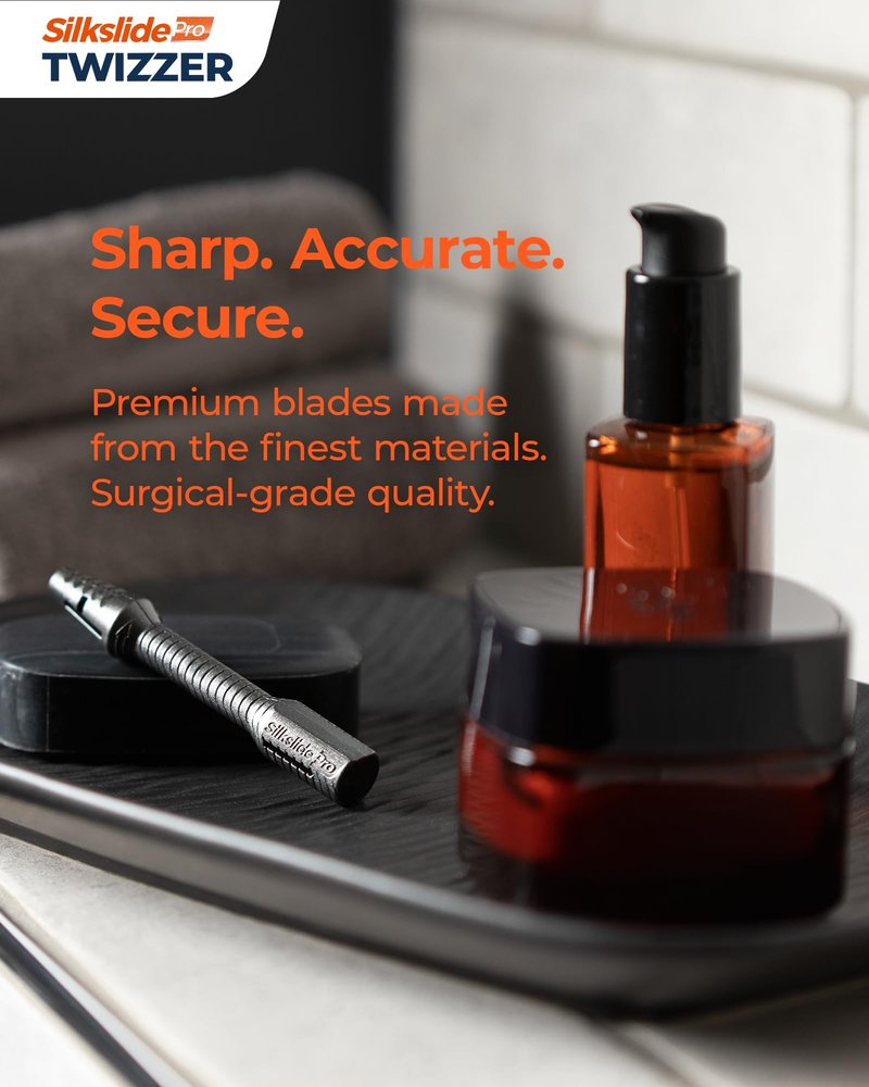 Silkslide TWIZZER, Nose Hair and Ear Hair Trimmer for Men and Women, Twist and Trim Nasal Hair Removal, German Blades, Patented Design, No Electricty or Batteries