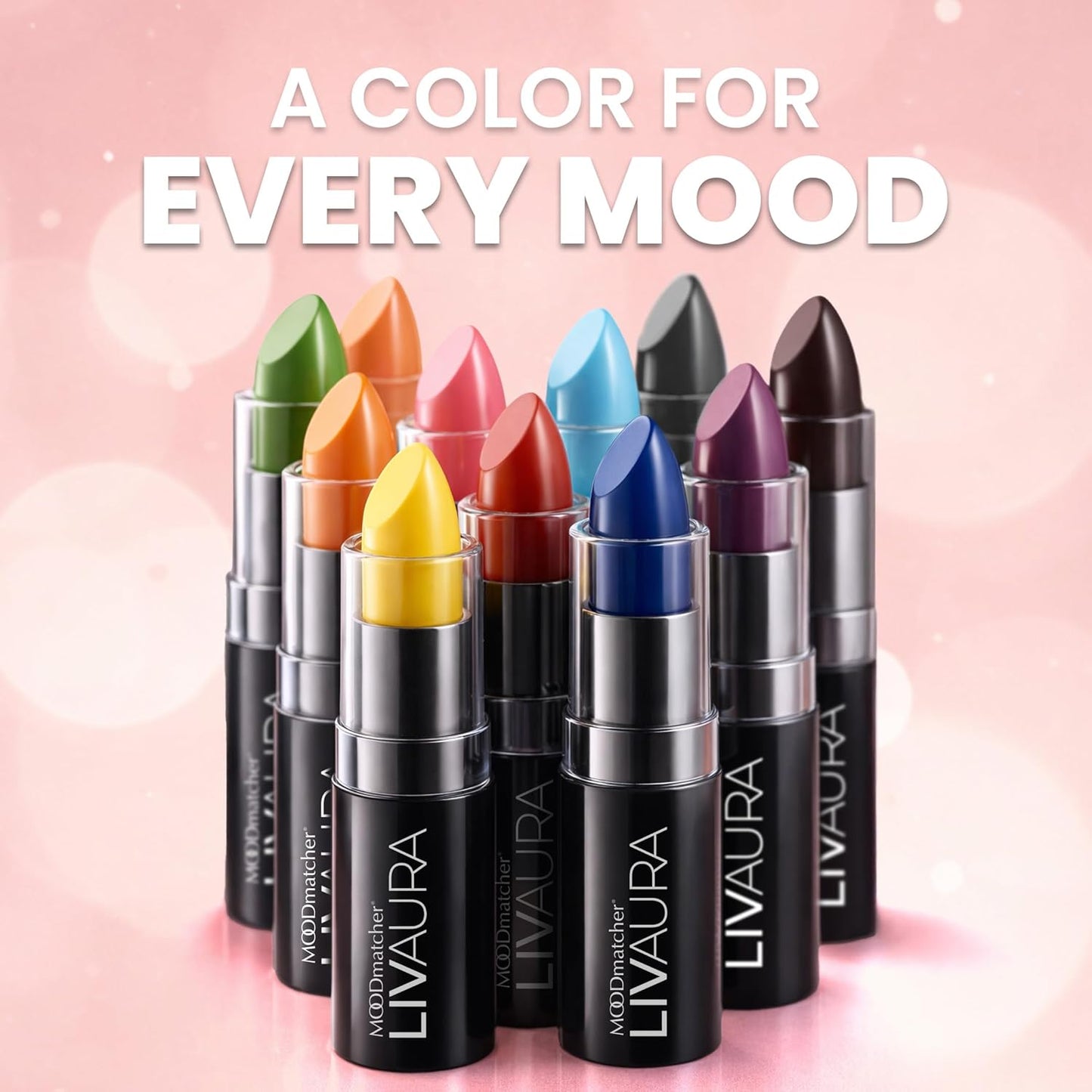 LIVAURA Color Changing Lipstick Set - Long Lasting, Moisturizing Cream, Smudge Proof | 6 Pack