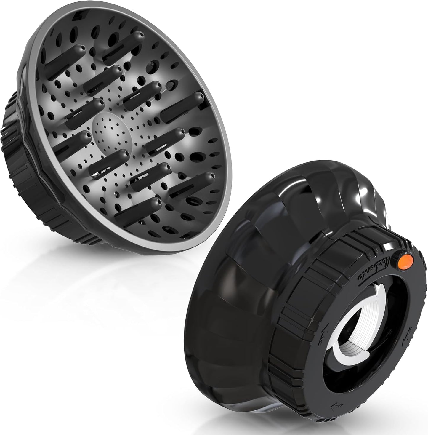 Universal Hair Diffuser - Ionic Attachment for Curly/Wavy Hair | Fits 1.4-2.4 Inch Dryers, Reduces Frizz, Lightweight, Travel-Friendly (Black)