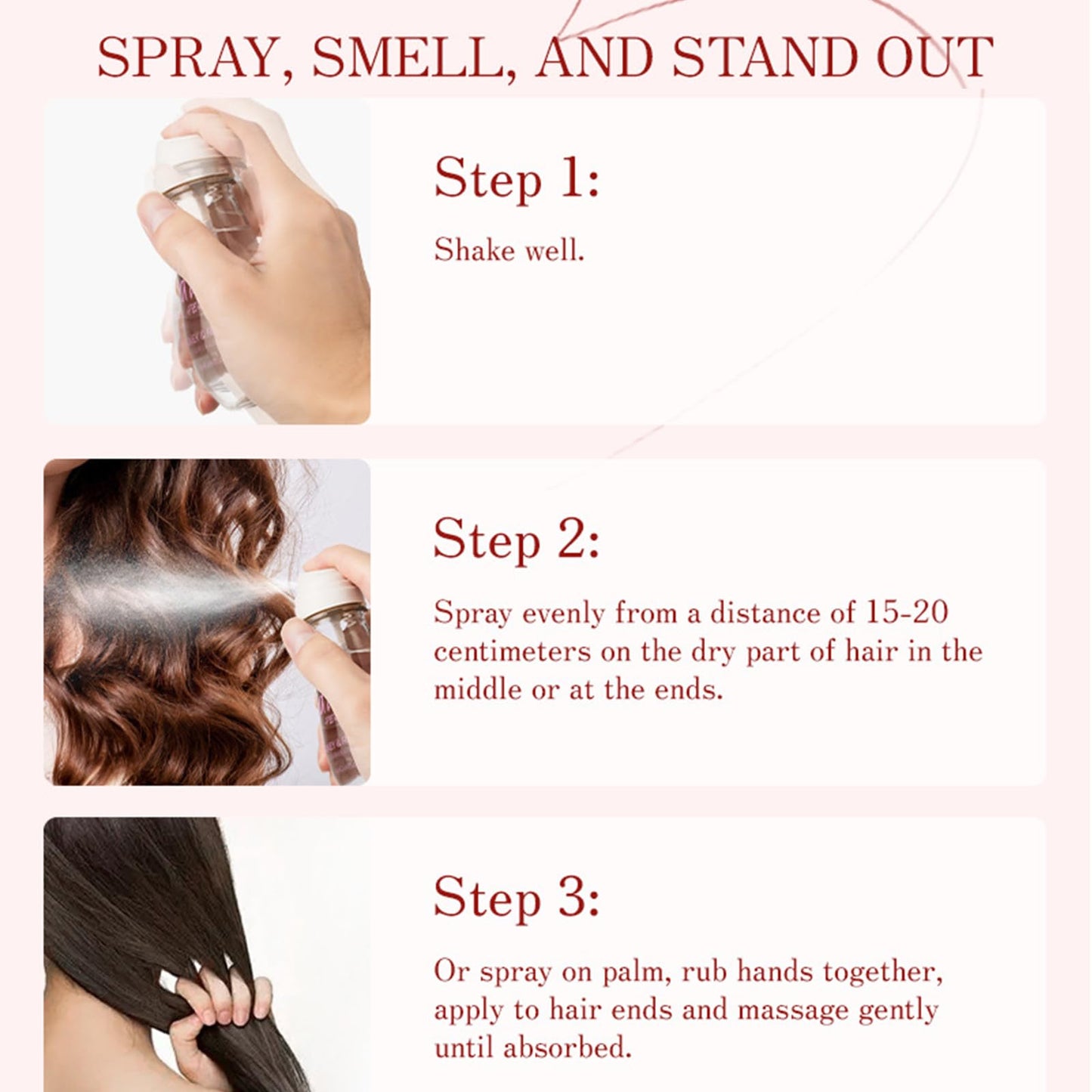 Hair Perfume,Honey & Rose Hair Perfume with Jojoba Oil & Argan Oil for Dry Damaged Hair,Nourish Hair and Shine,Reduce Split Ends and Fight Frizz,Hair Perfume for Women Long Lasting / 2.98 Fl.Oz