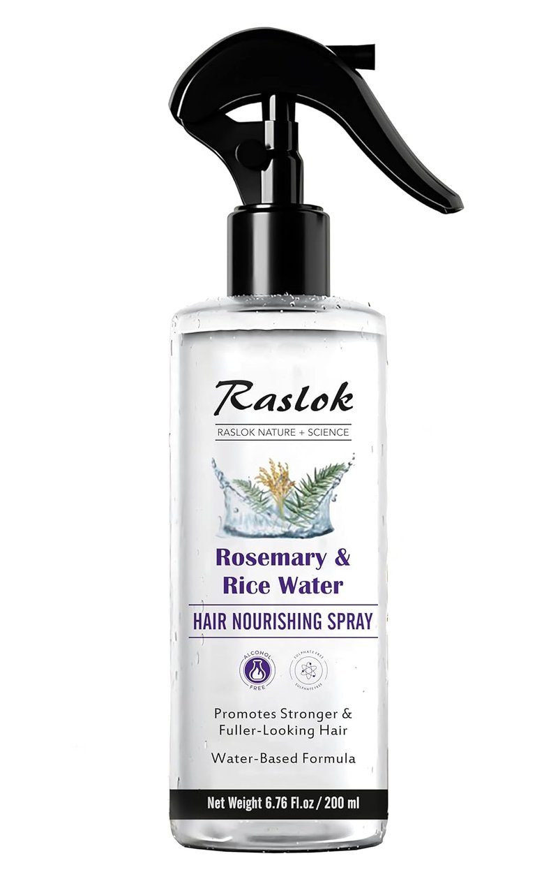 Rosemary & Rice Water Hair Spray - 100% Natural Extracts | Lightweight, Non-Greasy Formula | 6.76 fl oz / 200 ml