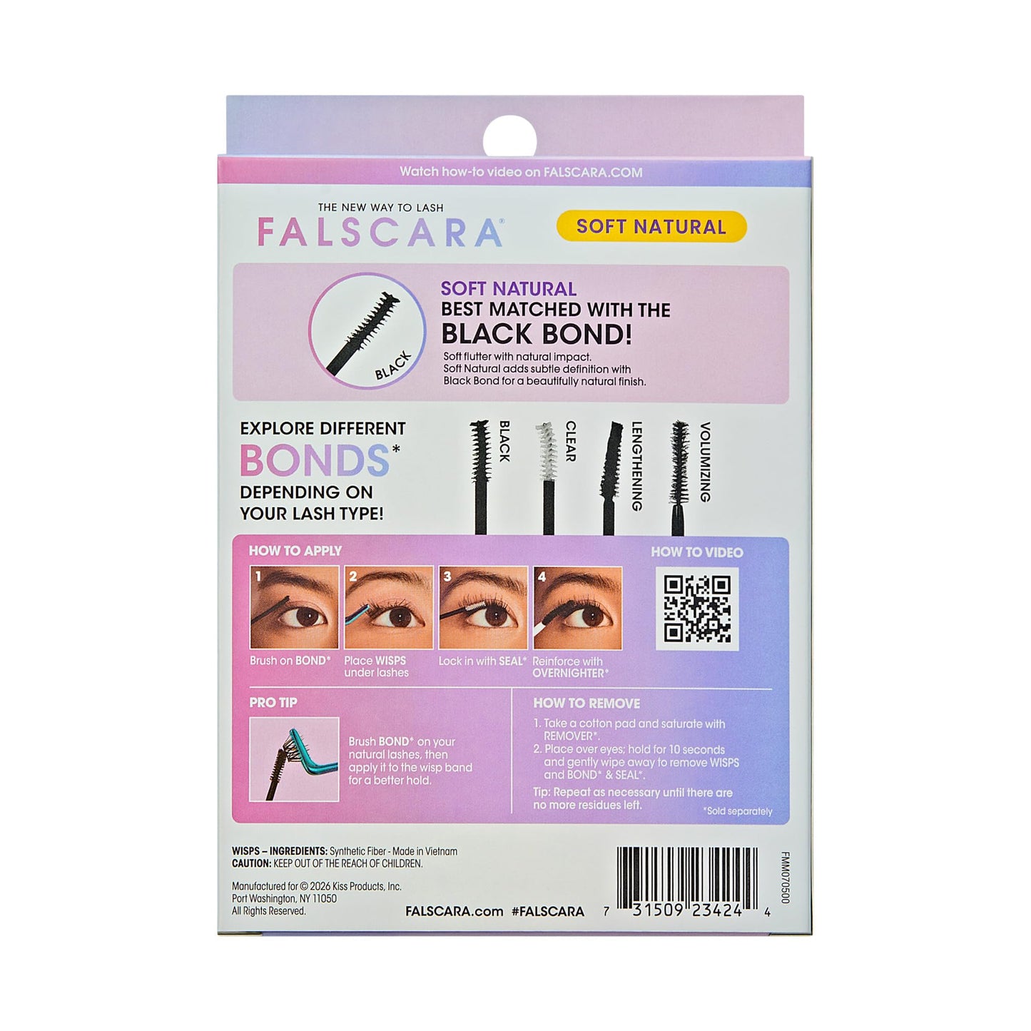 Falscara, False Eyelashes, Lash Clusters, 'Soft Natural', 8mm-14mm, Includes 50 Wisps, Contact Lens Friendly, Easy to Apply, Reusable Lash Clusters