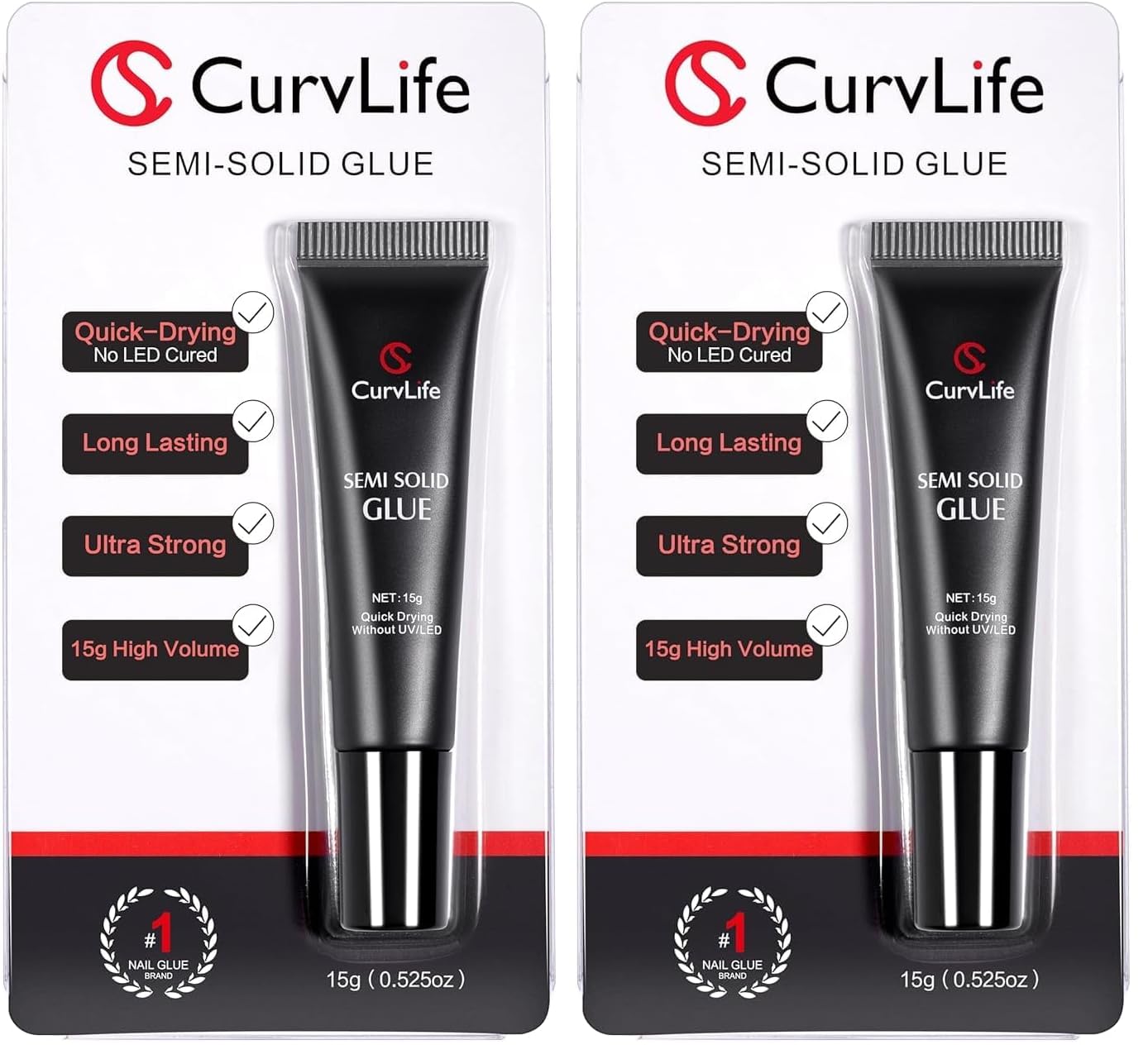 Super Strong Nail Glue for Press On Nails - Quick Drying, Long Lasting 15g | No UV Light Needed