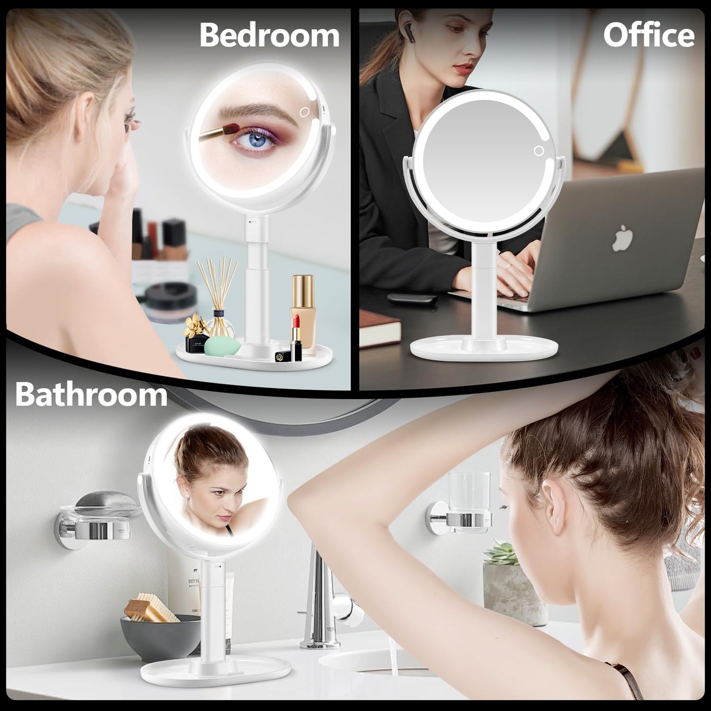 MIYADIVA 30X Magnifying Makeup Mirror with Lights for Professional Makeup