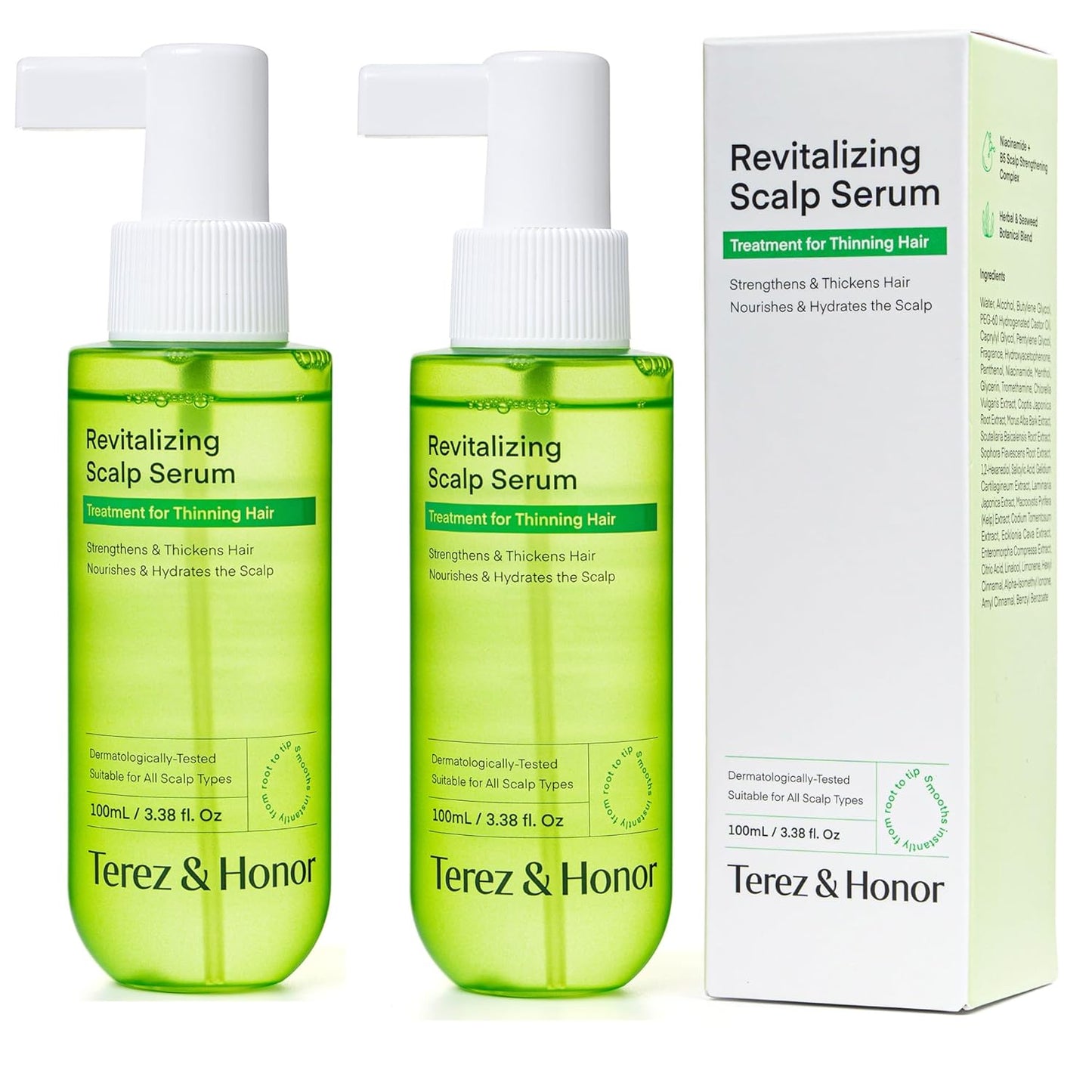 Scalp Serum for Hair Growth - Korean Vegan Treatment for Thinning Hair & Itchy Scalp | Non-Greasy, Lightweight Formula (100 mL)