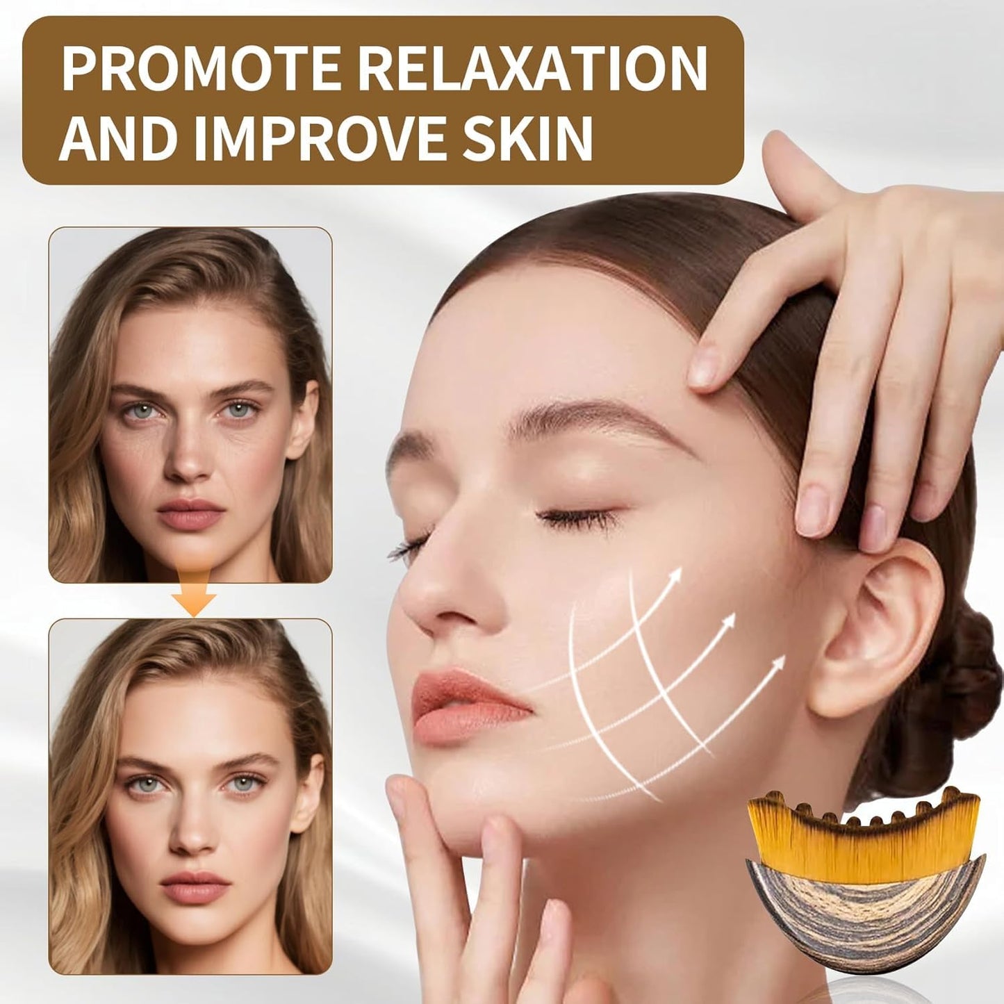 Lymphatic Drainage Massager - Contour Face Brush for Double Chin Reduction | 1 Piece