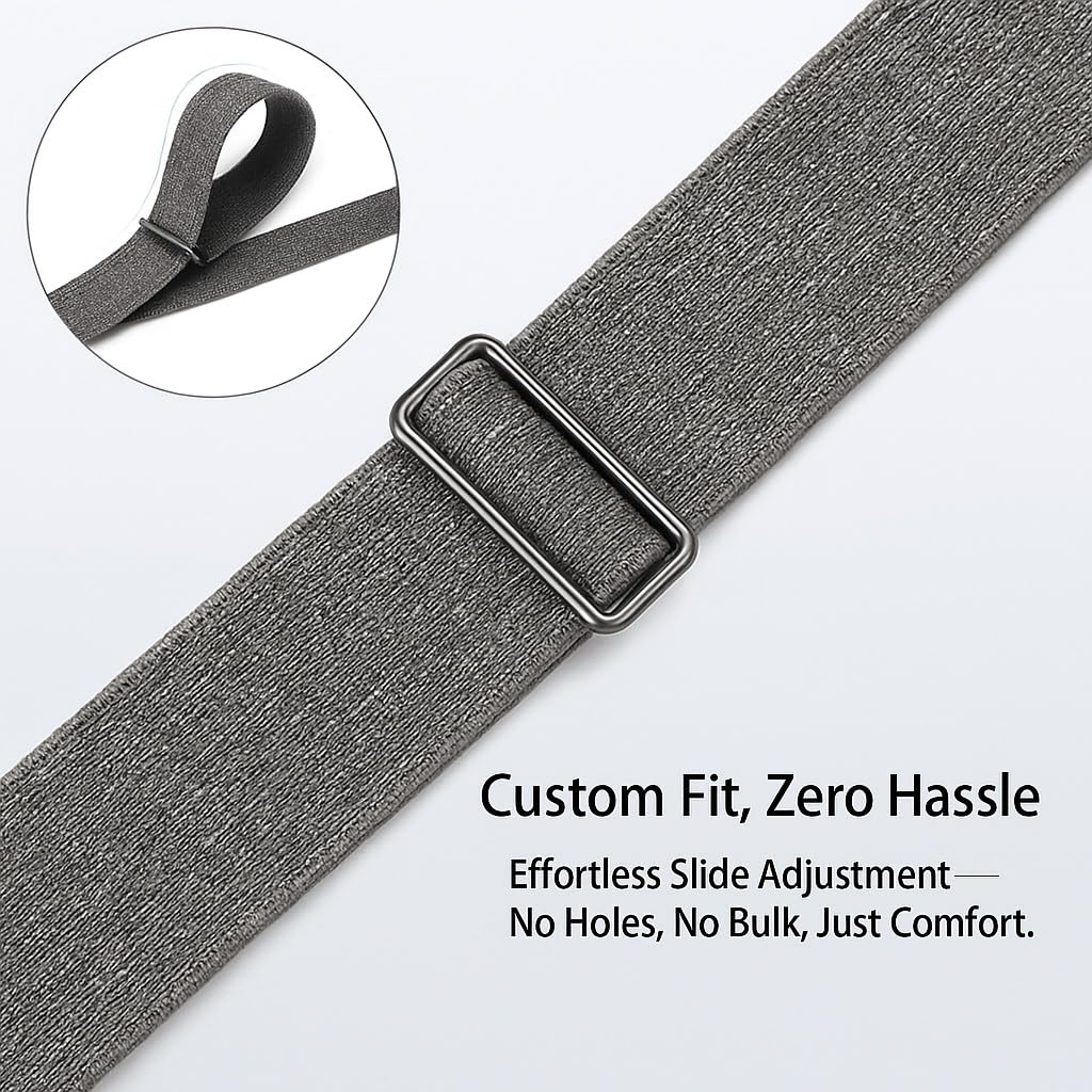3 PCS No Buckle Elastic Belt for Men and Women, Invisible Buckle-Free Stretch Belt with Adjustable Fit, Comfortable Waistband for Jeans, Pants, Travel, and Daily Wear Grey,Coffee,Blue