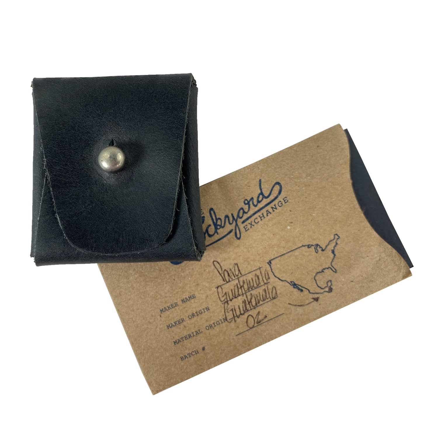 Hide & Drink, Leather Minimalist Coin Pouch, EarPods Case, SD Card Holder, Wallet and Cash Organizer, Handmade Includes 101 Year Warranty (Charcoal Black)
