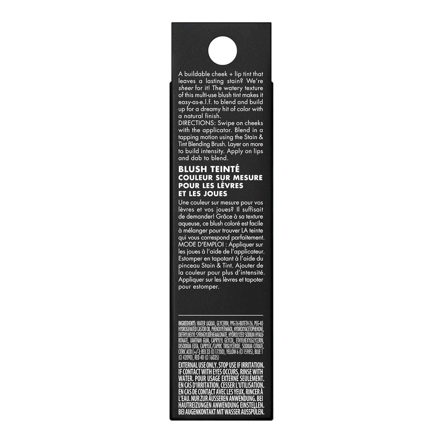 e.l.f. Sheer For It Blush Tint - Multi-Use Vegan Lip & Cheek Makeup | Long-Lasting Natural Flush Finish in Left On Red