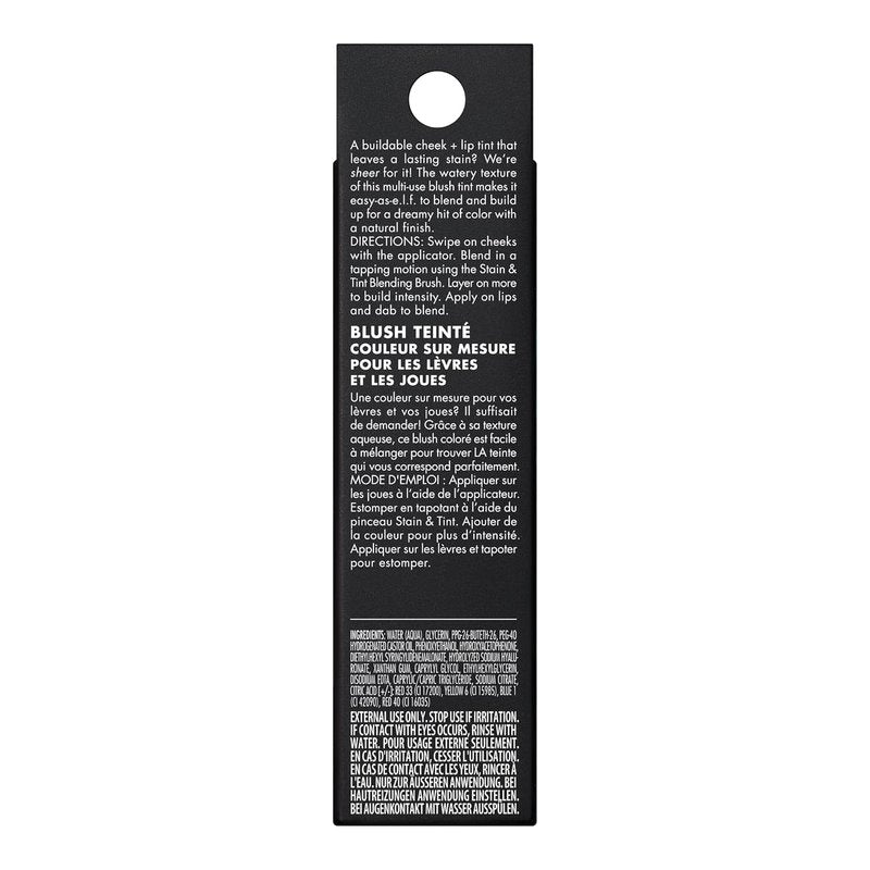 e.l.f. Sheer For It Blush Tint - Multi-Use Vegan Lip & Cheek Makeup | Long-Lasting Natural Flush Finish in Left On Red