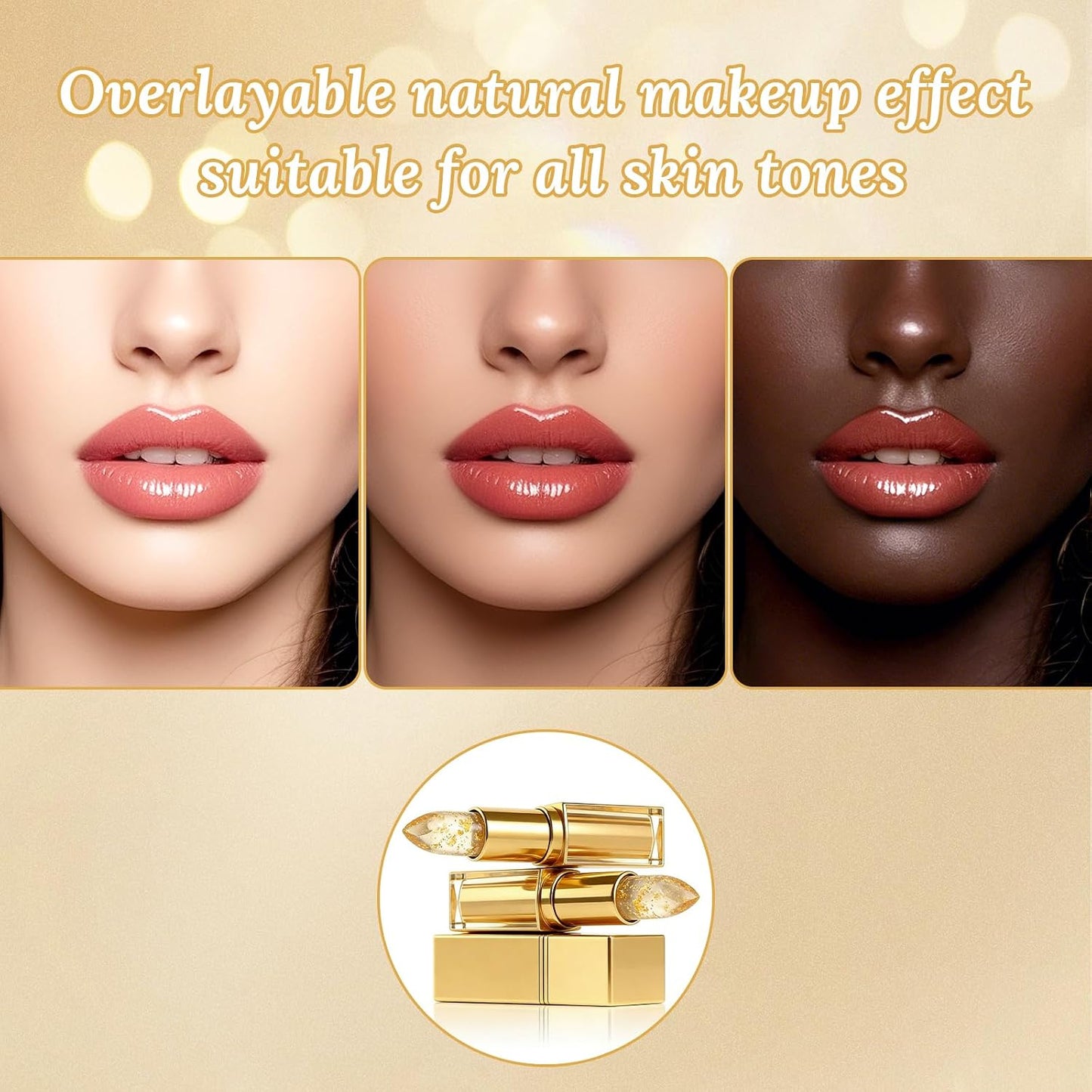 Color Changing Lipstick Set - 2Pcs Transferproof Long-Lasting Hydration | PH Adjusting Clear Gloss