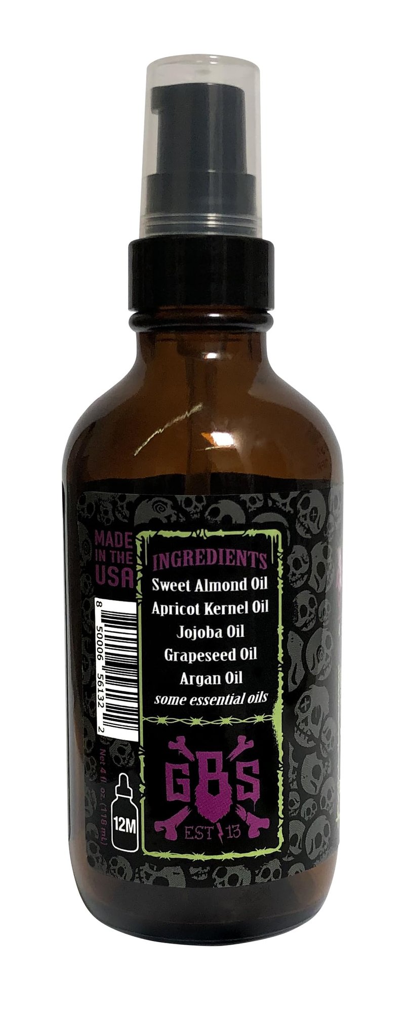Grave Before Shave Voodoo Blend beard oil 4 oz bottle with pumptop dispenser