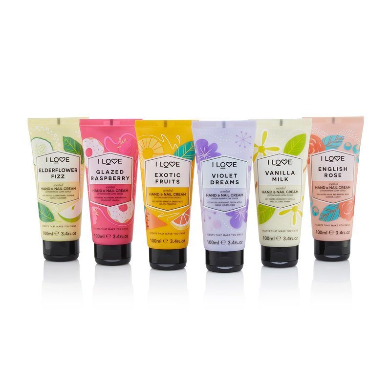 I LOVE Violet Dreams Scented Hand and Nail Cream - Hand Cream for Dry Hands - Vitamin E, Coconut Oil, and Shea Butter - Silicone Free - 3.4 oz