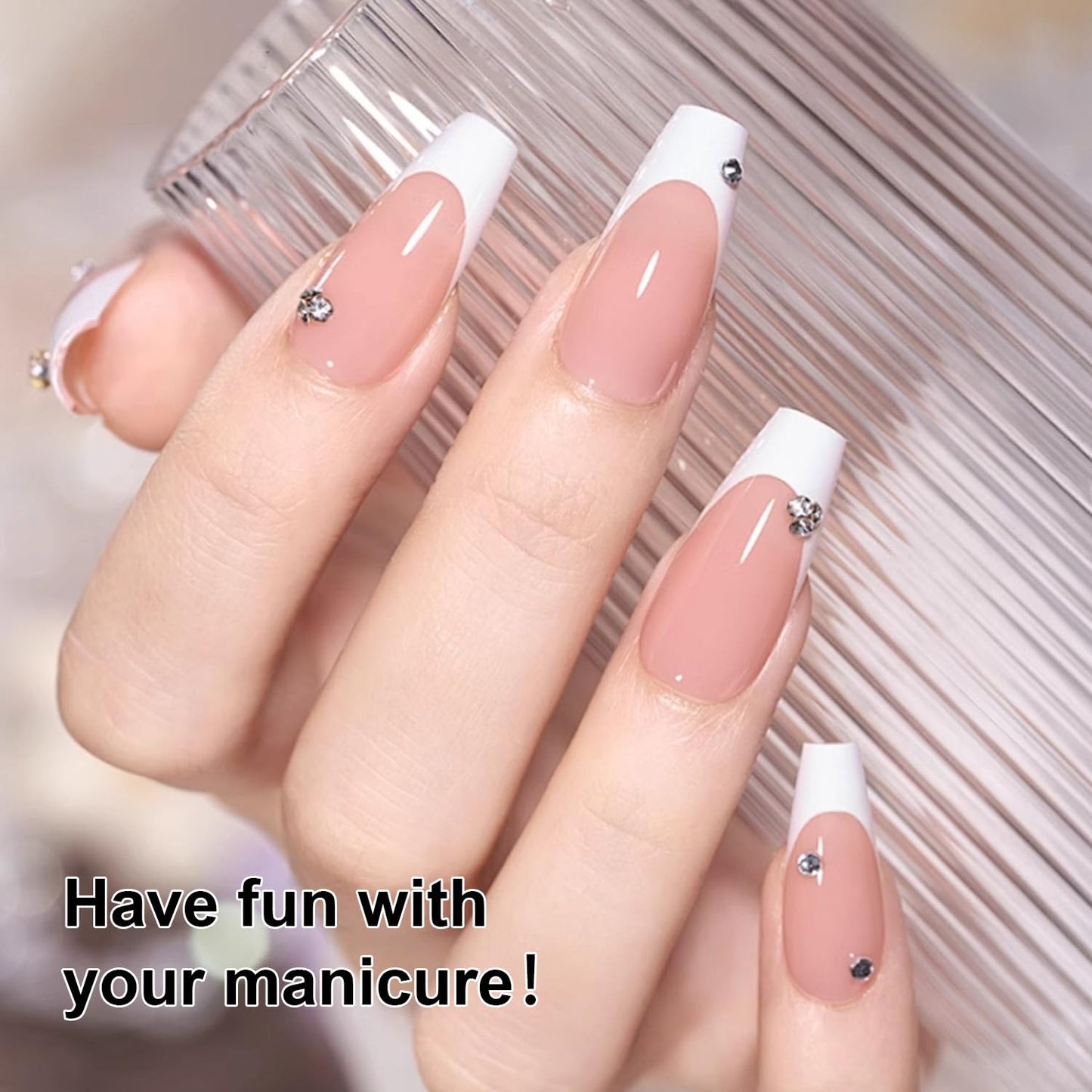 JODSONE 4 Bottles of 15ML Nail Primer Base Coat Top Coat and Builder Gel Which Helps Better Fit the Gel Polish