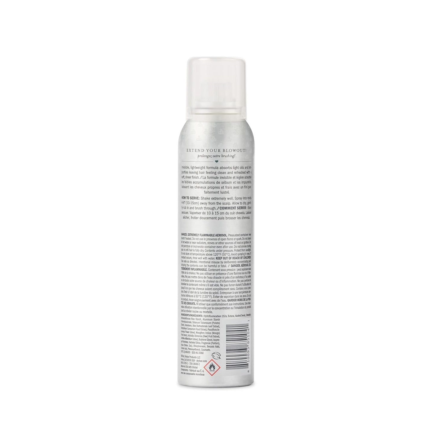 Drybar Detox Invisible Dry Shampoo Spray - Absorbs Oil & Refreshes Hair | 3.8 Oz, Blanc Scent