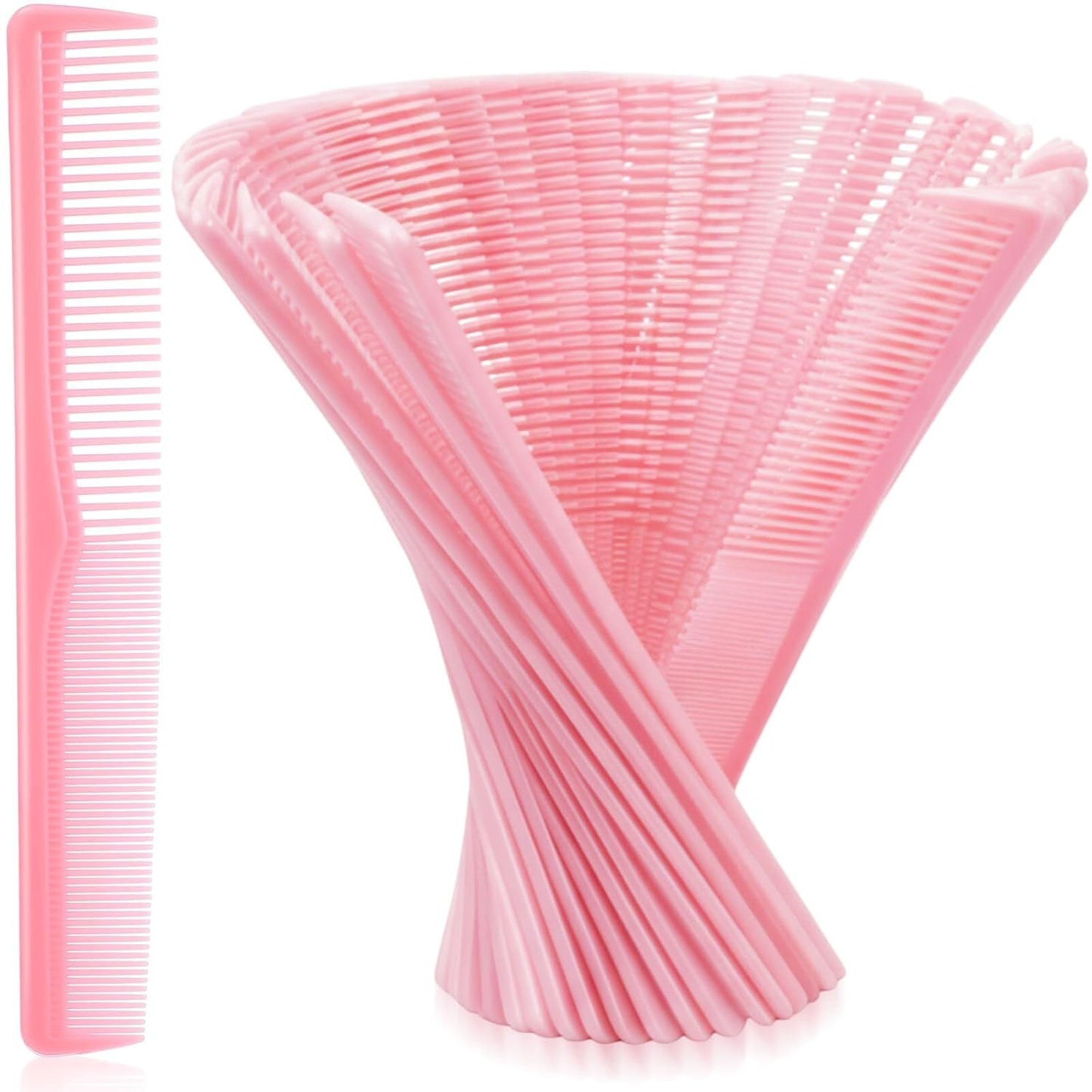 Hestya Hair Comb Set - 200 Pack Black Carbon Fiber Combs | All-Purpose Styling for Men & Women