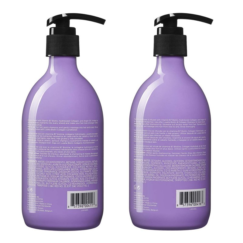 Biotin & Collagen Shampoo and Conditioner Set - Thickening Formula for Hair Loss & Growth | Sulfate-Free, 2×16.9oz