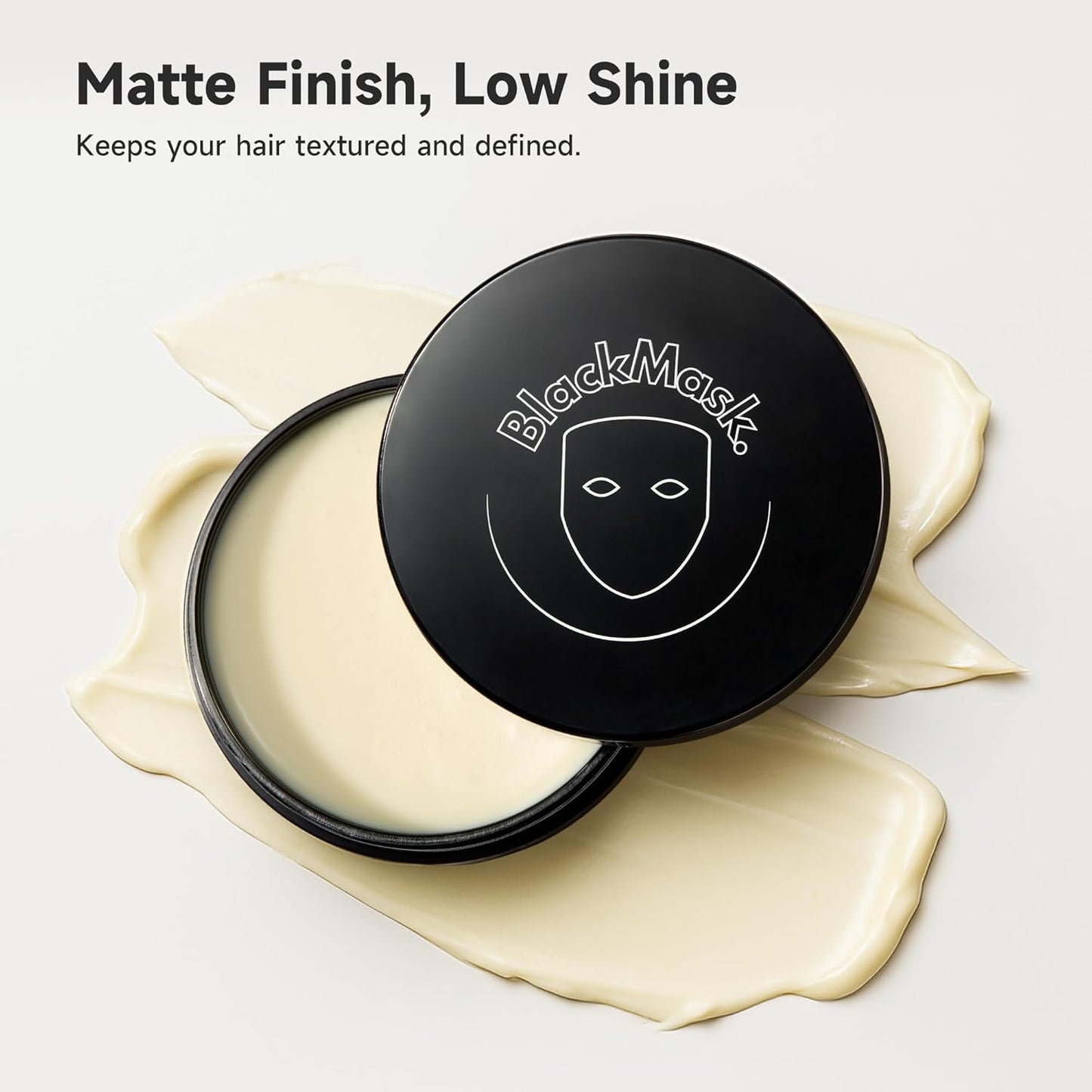 Hair Clay for Men - Black Matte Finish, Strong Hold & Volume | 3.52 oz Styling Clay