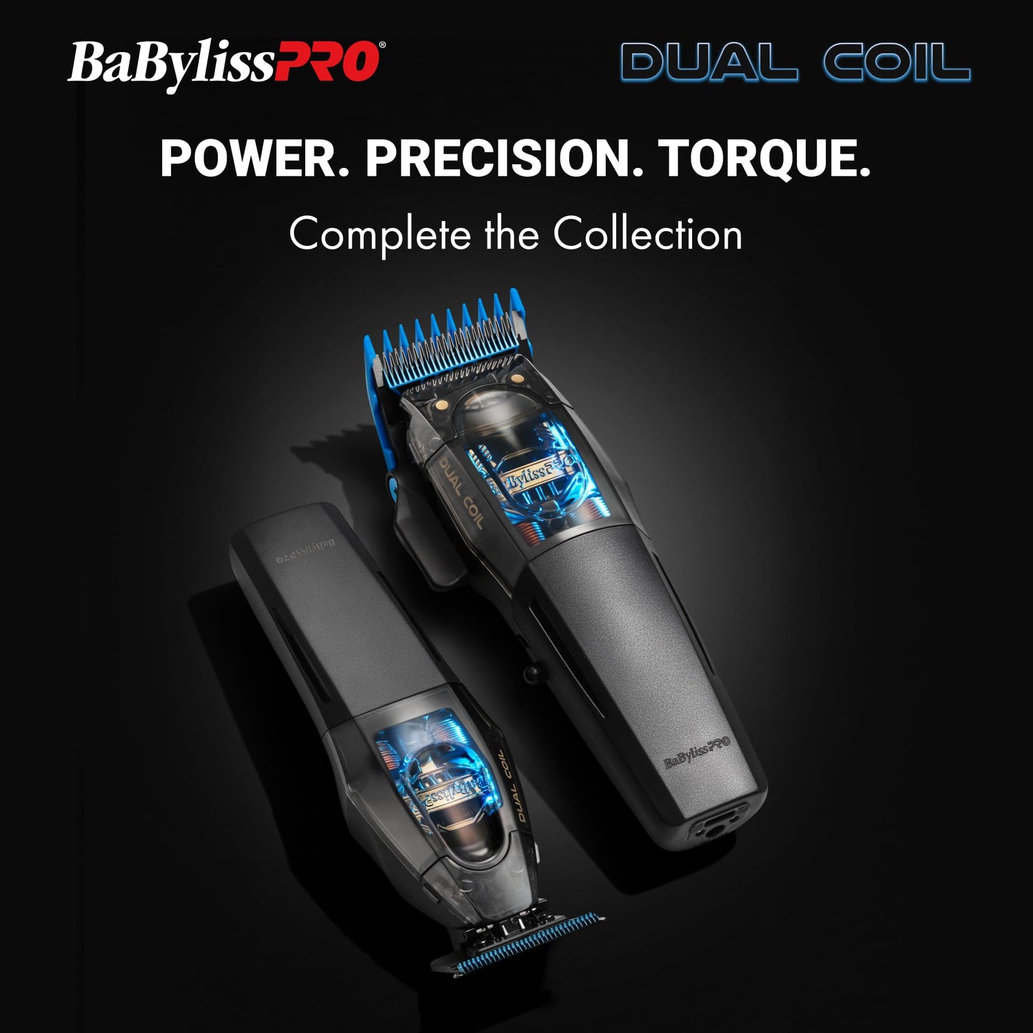 BaBylissPRO Dual Coil Trimmer, Professional Cordless Hair Trimmer – Precision Detail & Line‑Up Trimmer with All‑Metal Housing for Barbers