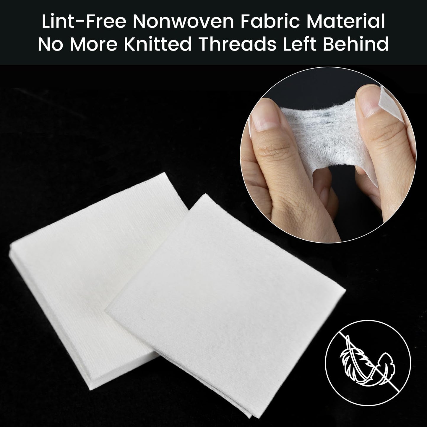 900 PCS Gun Cleaning Patches with Storage Case - Lint Free, Highly Absorbent Gun Patches, 2"x2" Cleaning Cloths for Firearms 9mm /.30cal, Bulk Nonwoven Wipes
