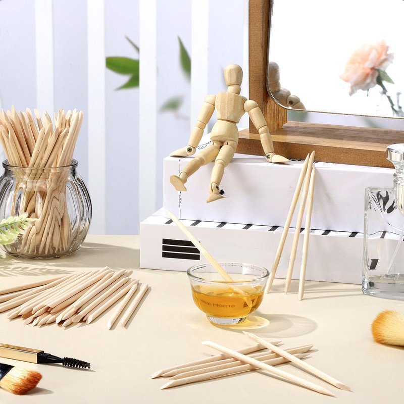 Demissle Hair Removal Waxing Sticks, 800 Pack Wooden Wax Applicator Sticks for Eyebrow, Lip, Nose, Facial Hair Waxing, Smooth Skin Use, Includes 8 Bags of 100 Pieces Each