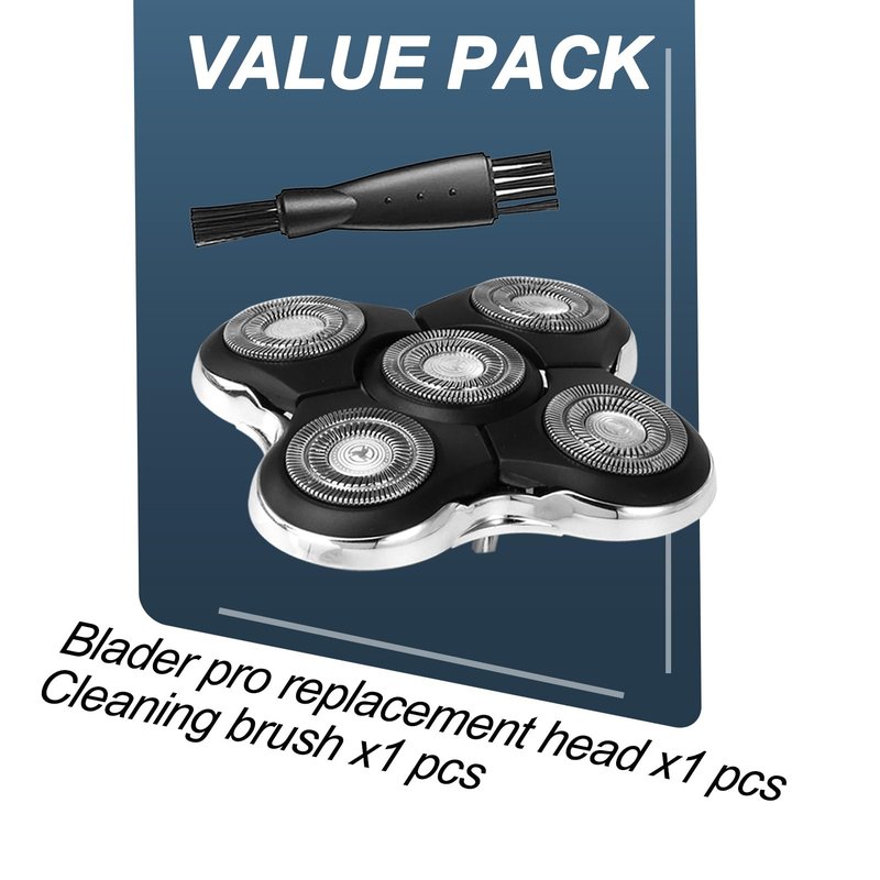 OXSITO 5-Head Replacement Blades for Remingtons XR7000 Balder Pro, Dual Track Flexing Cutters for Bald Head Shaving, Washable Electric Razor Spare Part