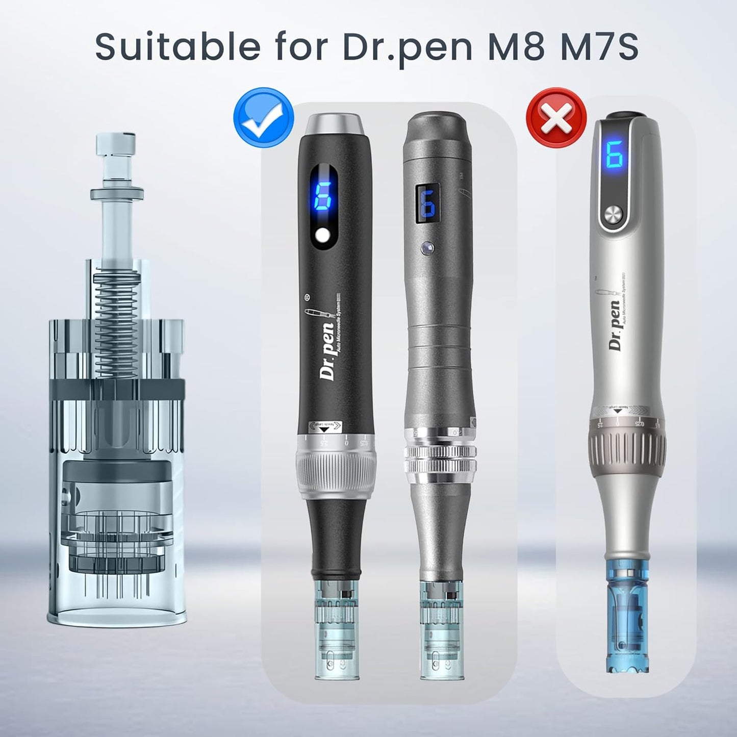 Microneedling Pen Cartridges - 10PCS 16Pin for Dr. Pen M8/M7S | 0.25mm Microneedles