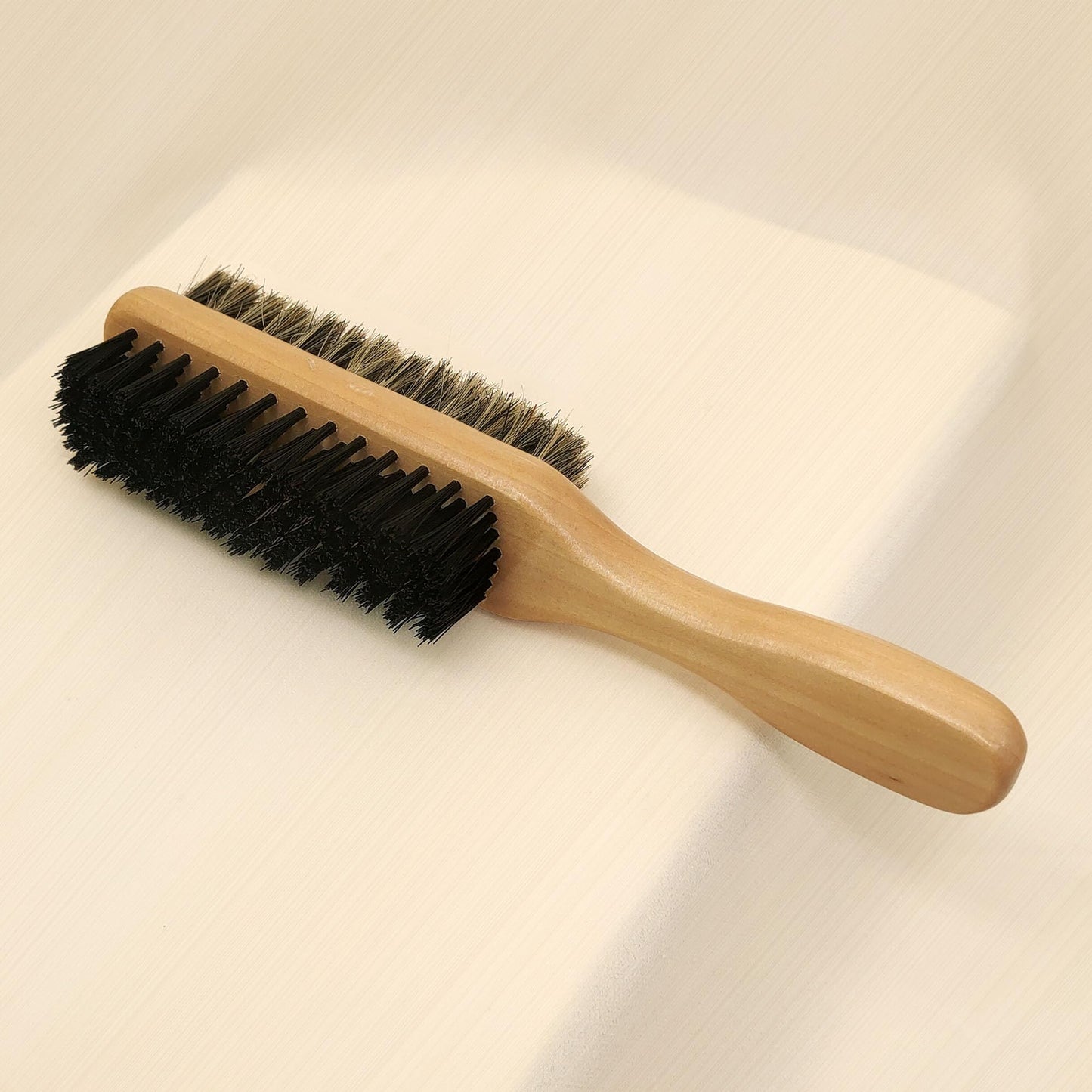 Premium Dual-Sided Beard Brush for Men with Bristle and Nylon Bristles, Professional Grooming Tool for Softening and Styling with Beard Oil, Balm, Wax, Must-Have for Beard Care Kit