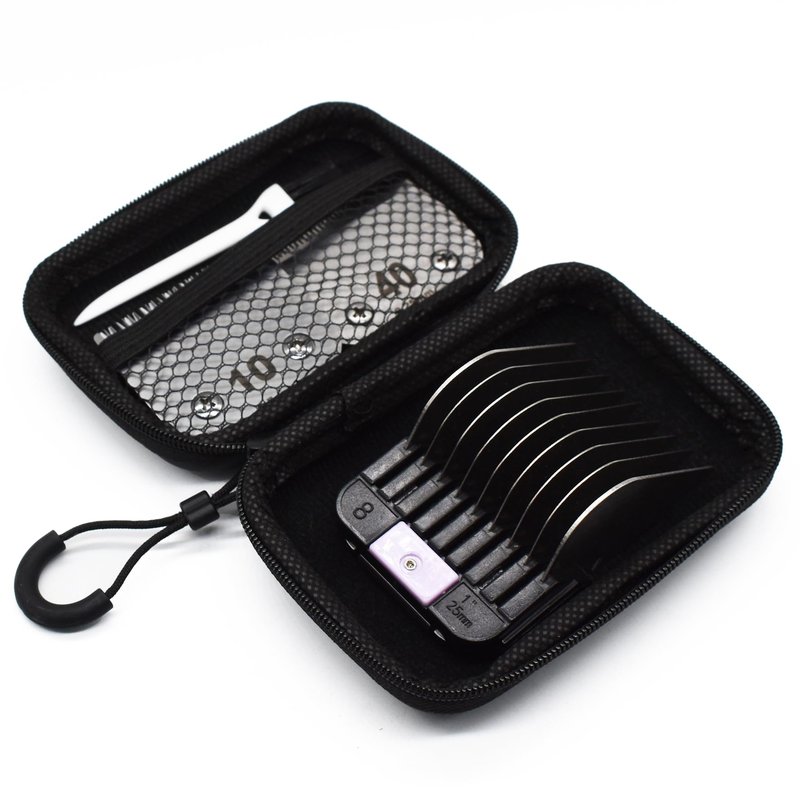 Professional A5-Style Animal Clipper Stainless Steel Color-Coded Snap-on Attachment Guard Guide Comb, 1/8"-1" Compatible with Wahl KM Series Oster A5 Andis Detachable Blade Pet Dog Groomers (#8-1")