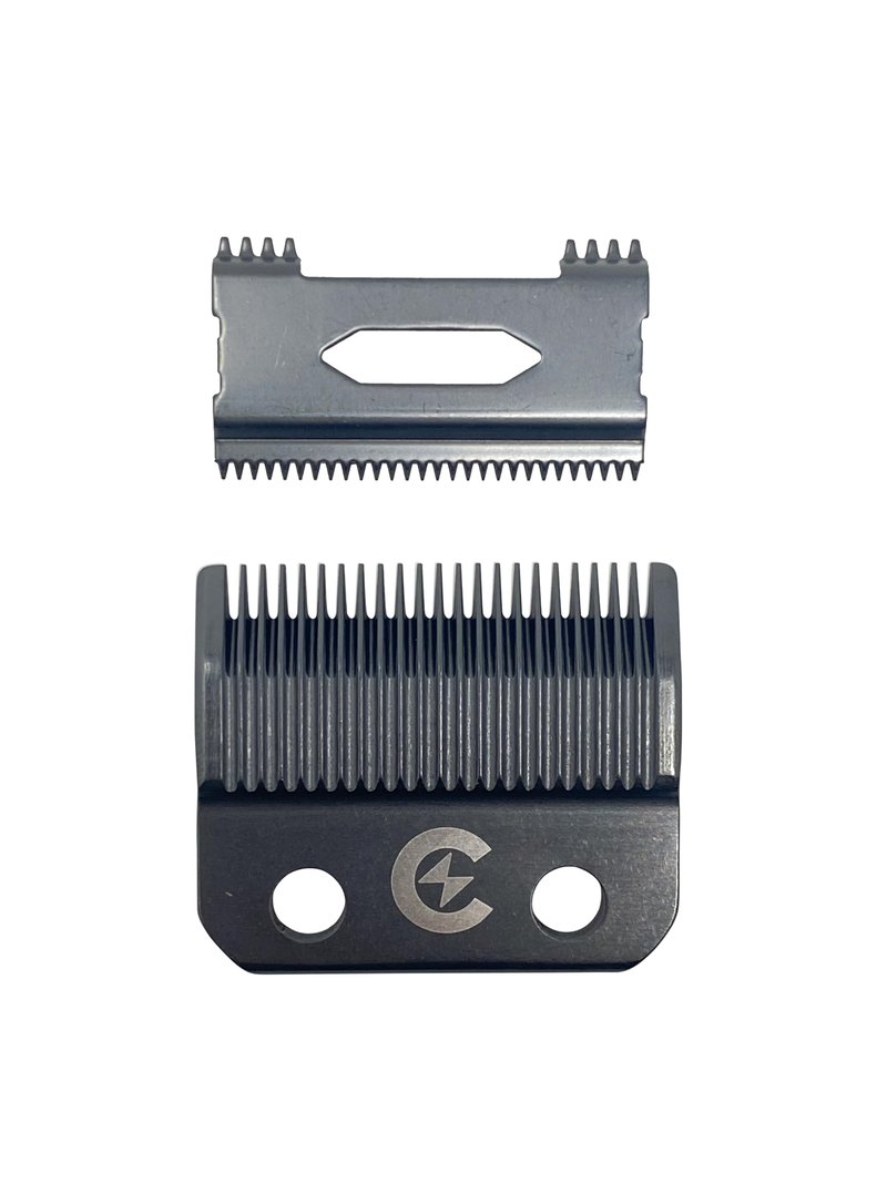 Caliber .50 Caliber Dual DLC Taper Blades - Stainless Steel Replacement Blades for Clippers