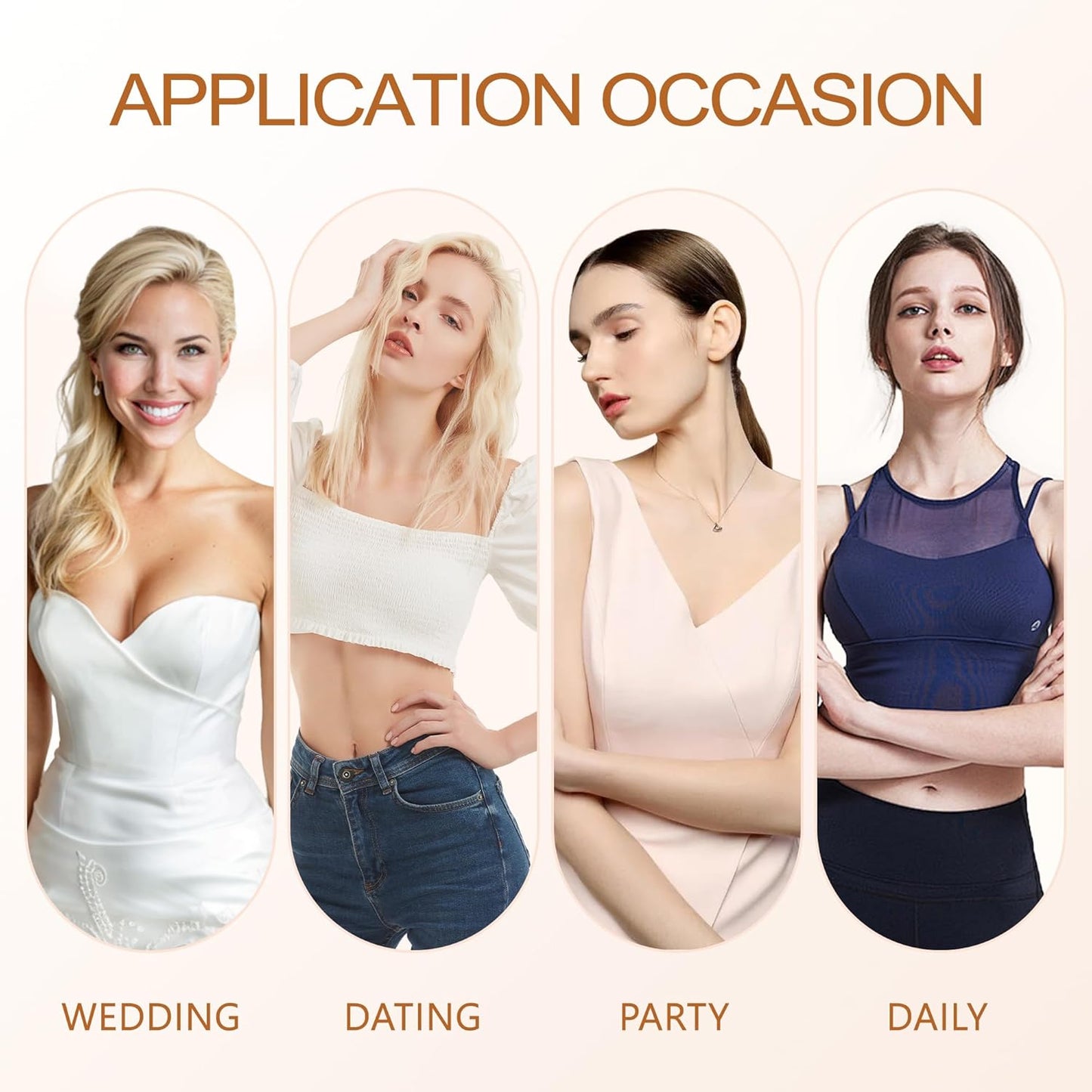 Adhesive Bra - Silicone Sticky Breast Lift for Women | Backless & Strapless Design