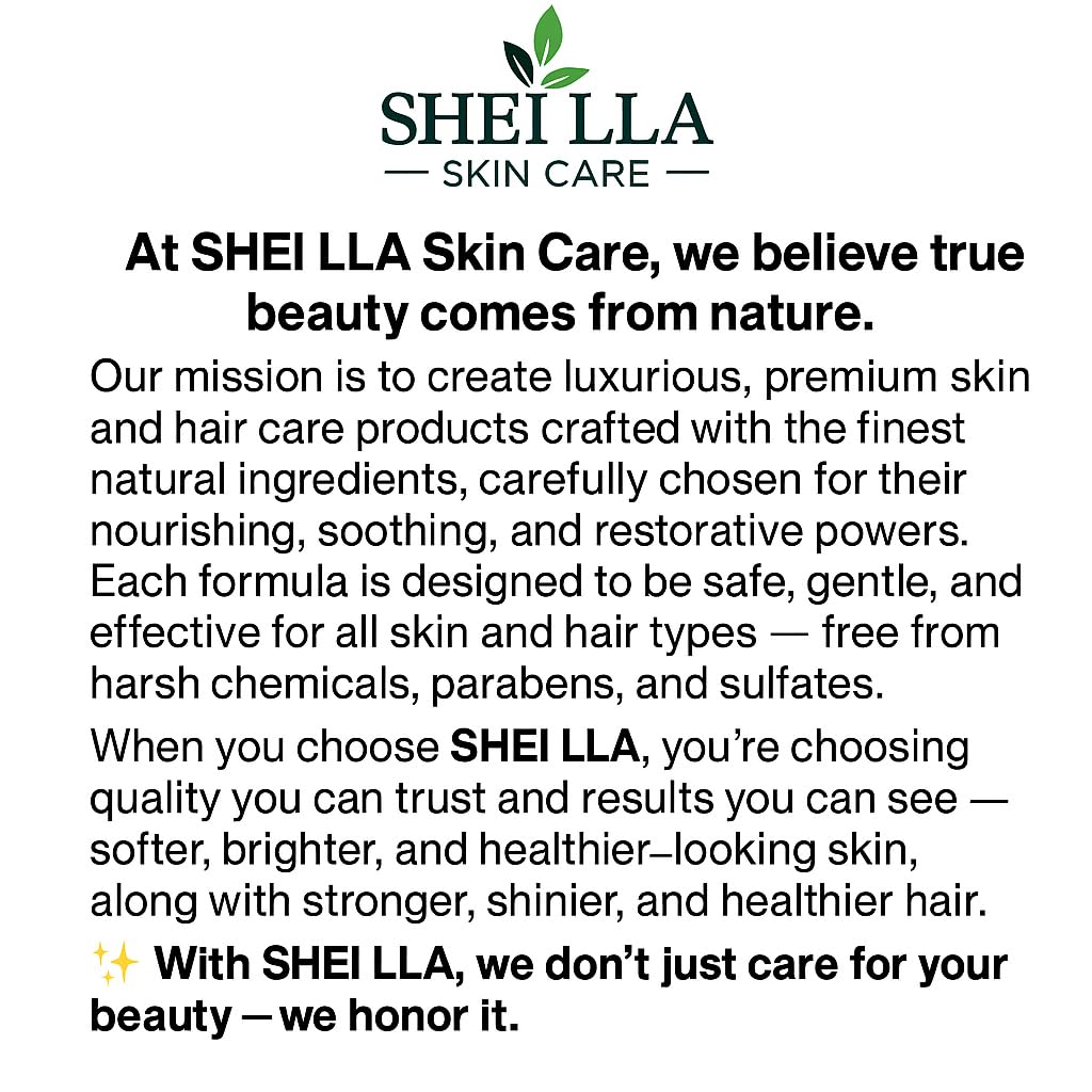 SHEI LLA Skin Care Hair Growth Oil – For Healthy, Thicker & Longer Hair – All Hair Types – 2 oz (59 ml)