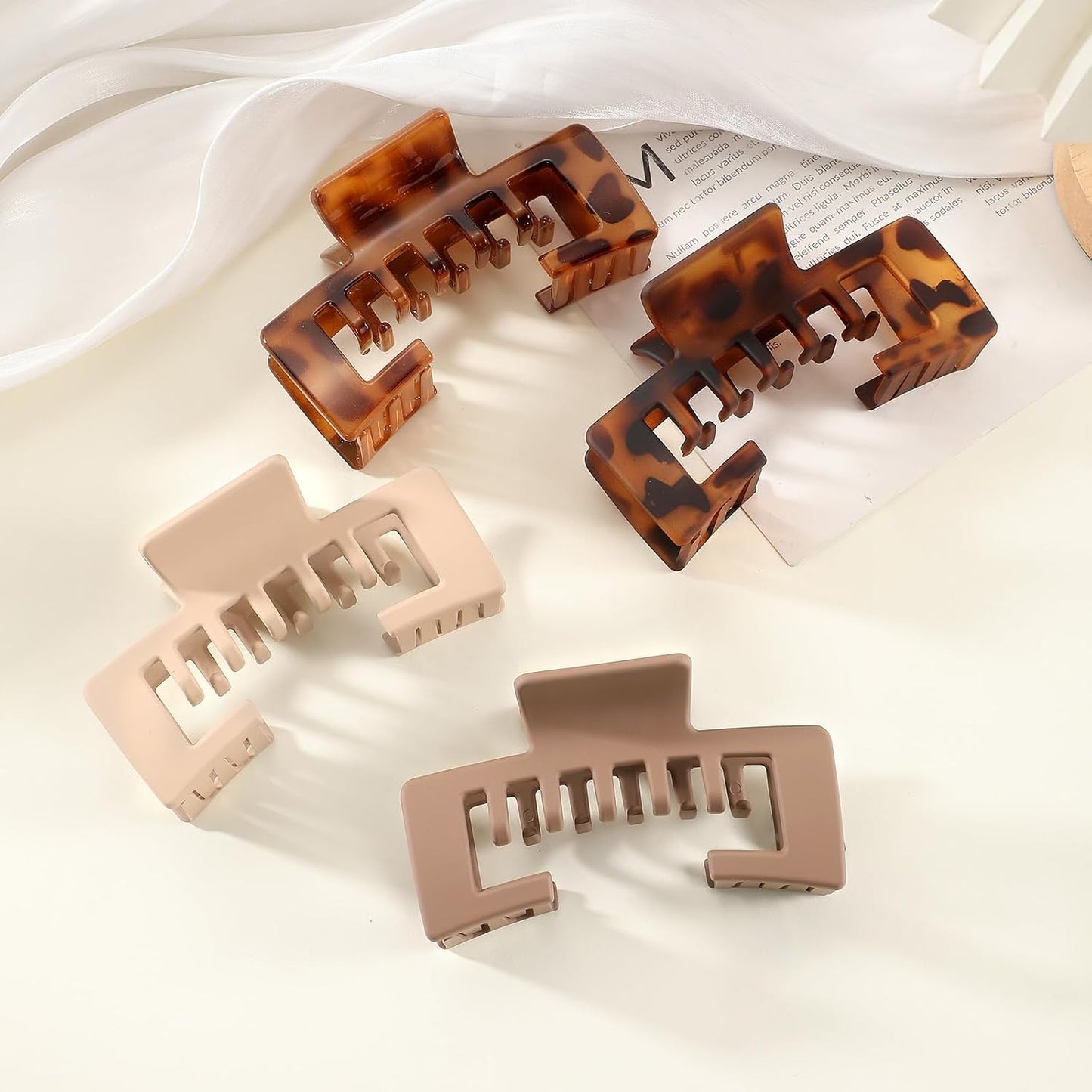 Hair Claw Clips - 6 PCS Non-Slip Strong Hold for Baseball Caps | Ideal for Thick & Thin Hair
