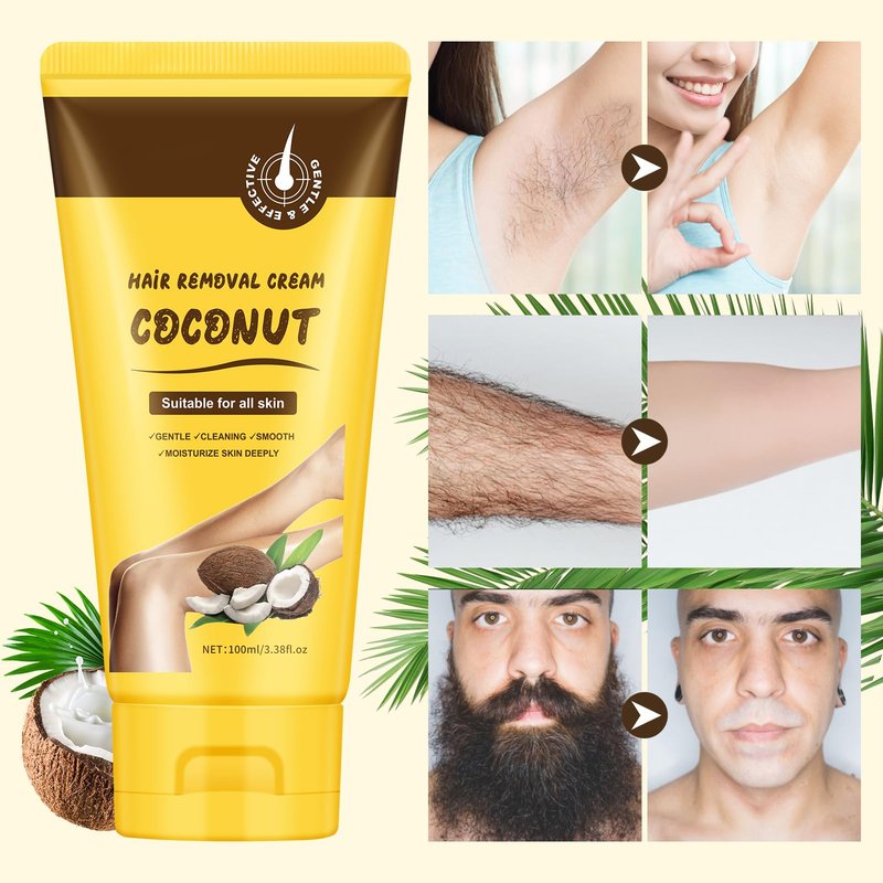 Hair Removal Cream for Women, Sensitive Depilatory Creams for Bikini, Private Areas, Pubic, Body, Legs, and Underarms, Painless Flawless Depilatory Cream
