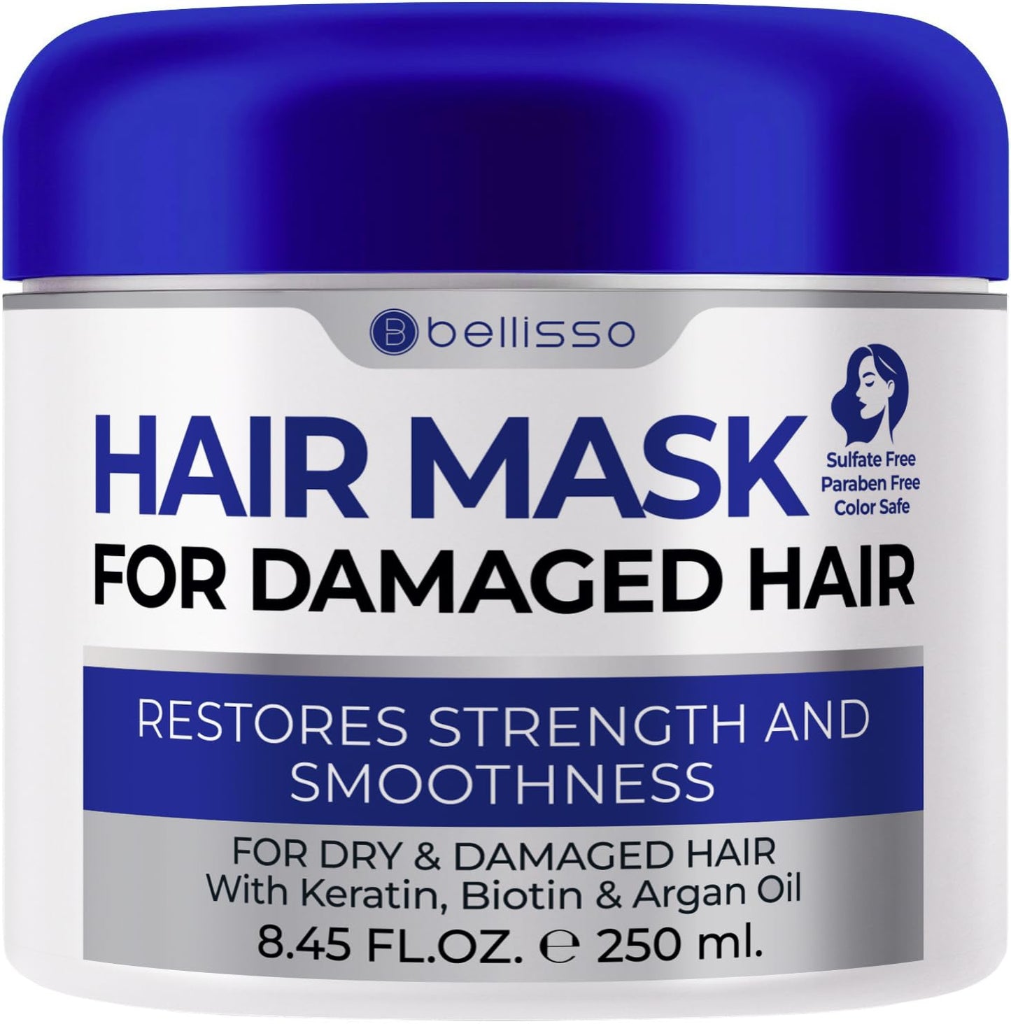 Biotin Hair Mask - Volume Boosting Deep Conditioner for Dry, Damaged Hair | Hydrating Repair Treatment for Curly Hair