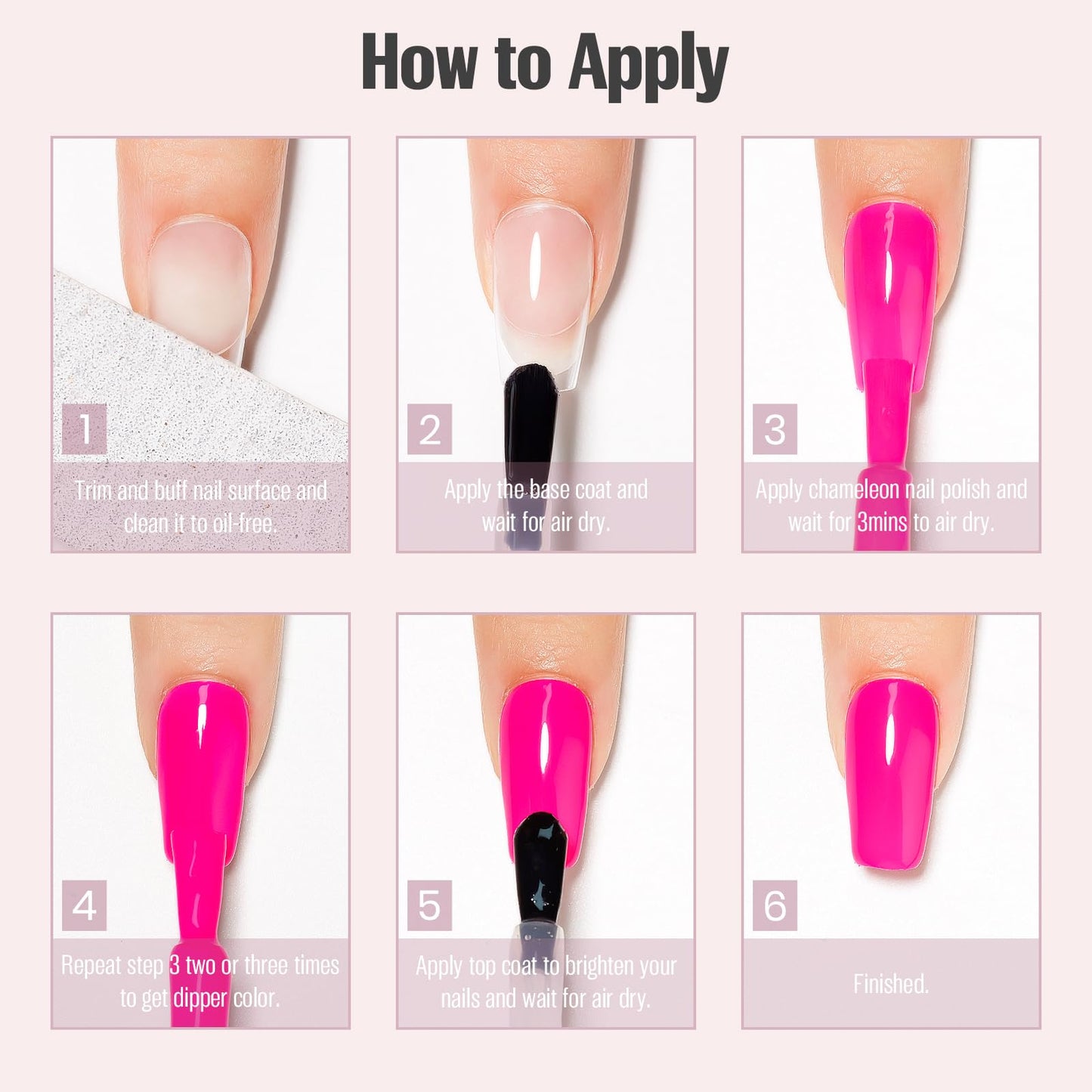 vieafenti Bright Hot Pink Nail Polish, 15ml High Shine Quick Dry Nail Polish, Long Wearing Smooth Application for Beginner and DIY Manicure Salon Quality Manicure at Home