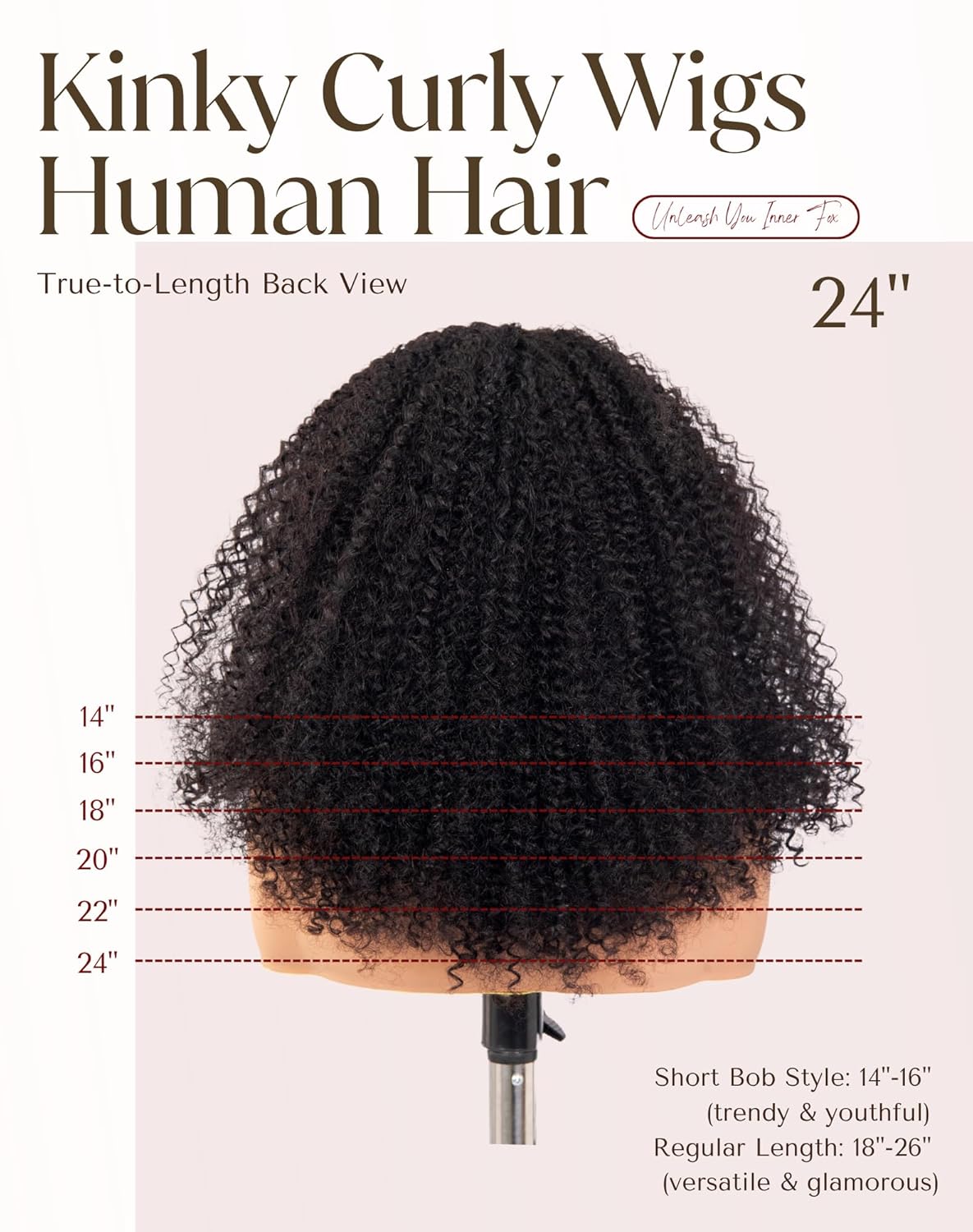 Kinky Curly Half Wig - 100% Remy Human Hair | Glueless 3-in-1 Flip Over Design, 16" Natural Color