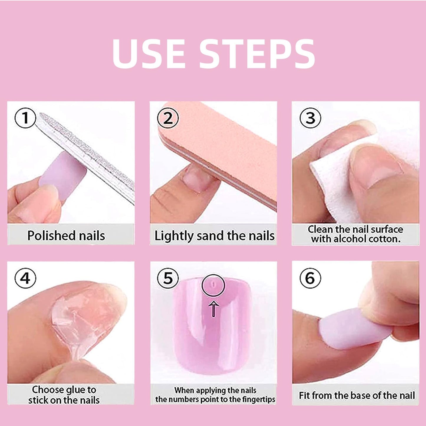 NICENEEDED 24 PCS Summer Beach Press on Nails, 3D Seashell Flower Medium Almond Fake Nails Heart Starfish Lemon Butterfly False Nail, Full Cover Artificial Nails for Women Manicure